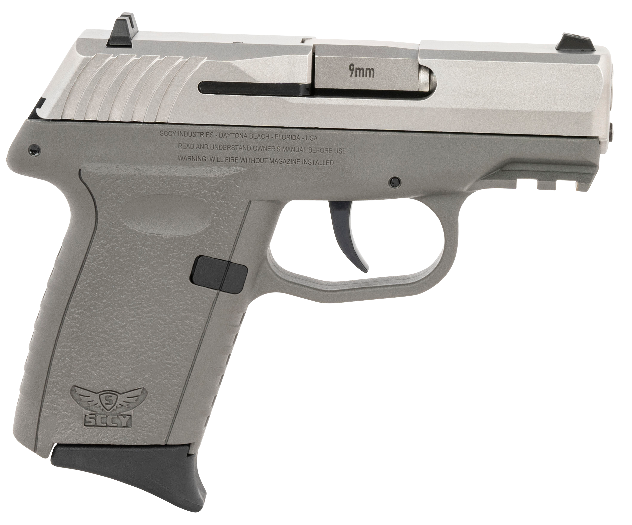 SCCY CPX-2 Gen 3 9mm 3.1" 10rd Silver/Grey - CPX-2TTSGG3