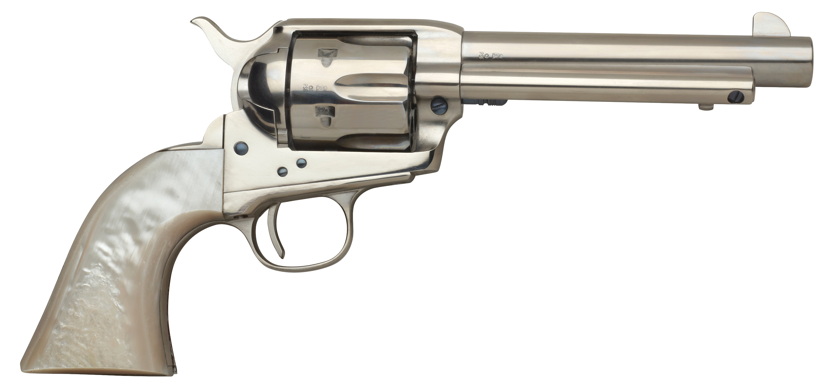 Taylors & Company 1873 Cattleman - Polymer Ivory Grip .45 LC Revolver Nickel