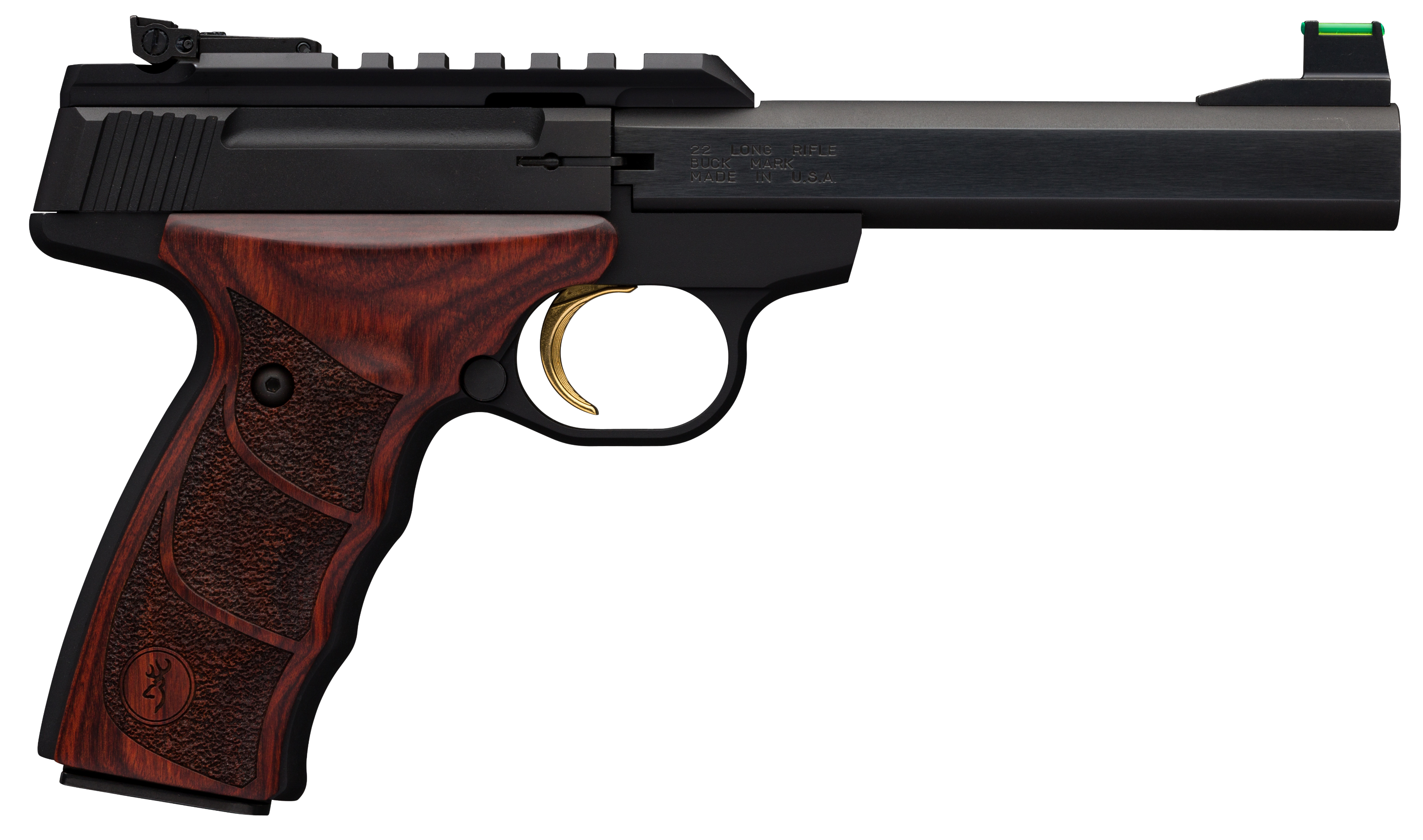 Browning Buck Mark Plus Rosewood UDX 22 LR Pistol 10 rd Matte Blue