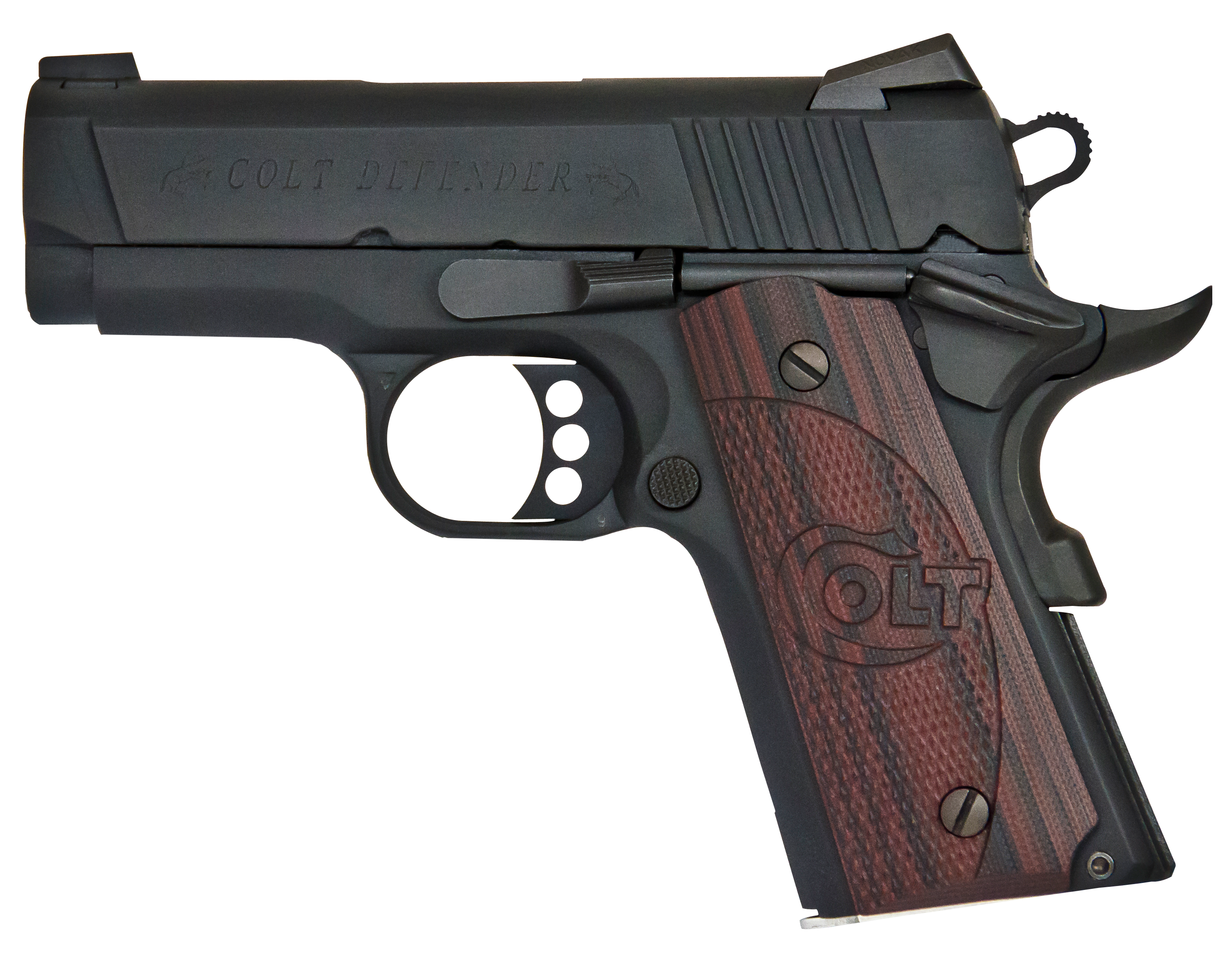 Colt 1911 Defender 45 ACP 7+1 Semi Auto Hammer Fired Pistol Blue - O7800XE