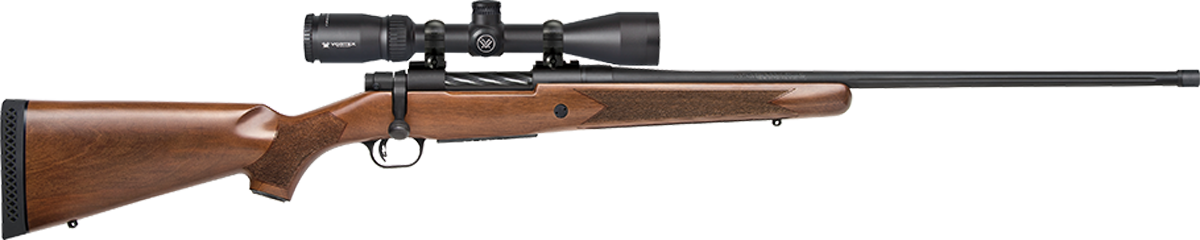 Mossberg Patriot Walnut 7mm Rem Mag w/ 3-9x40mm Vortex Crossfire II Scope Brown