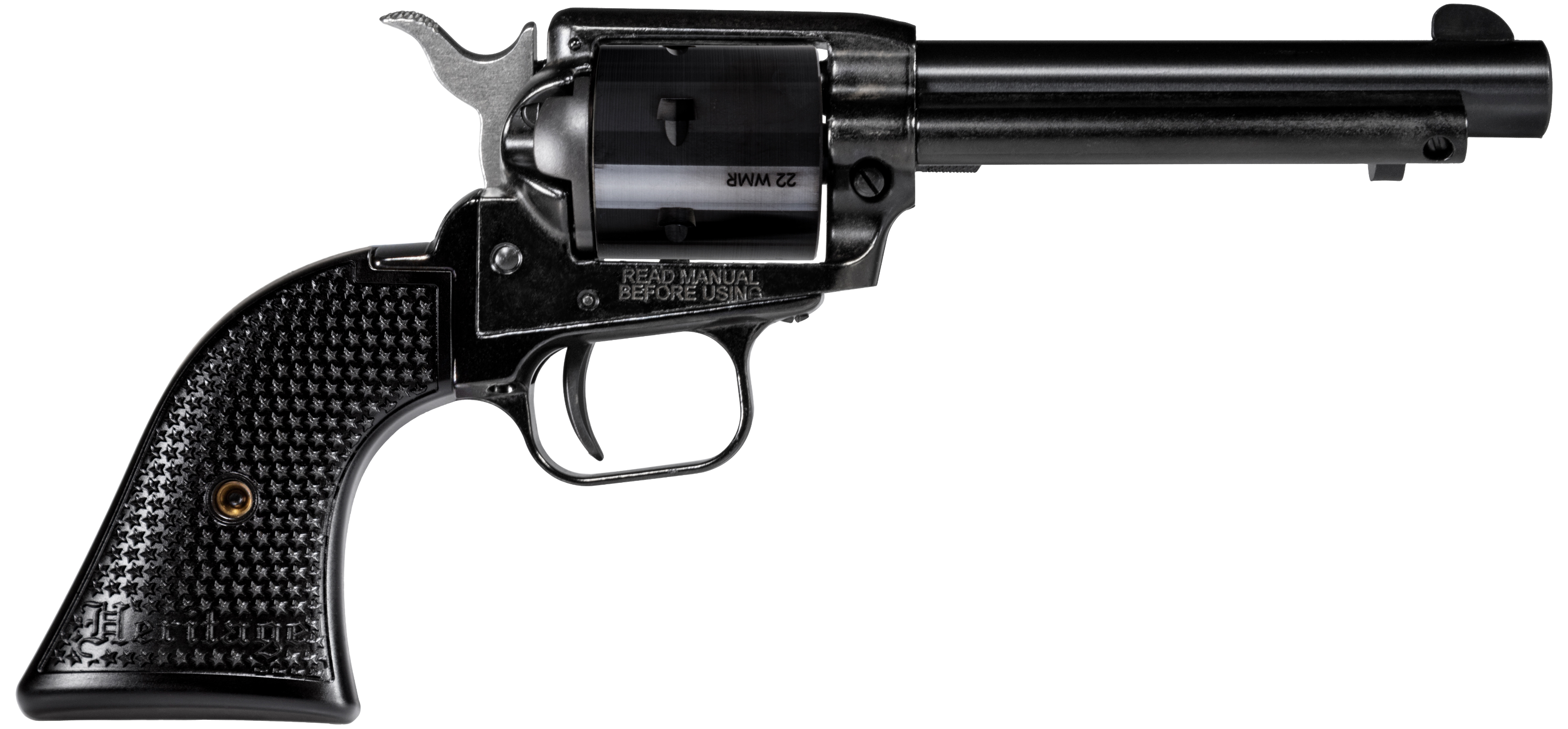Heritage Rough Rider .22LR/WMR 4.75" 6rd Revolver Black - RR22MB4PG