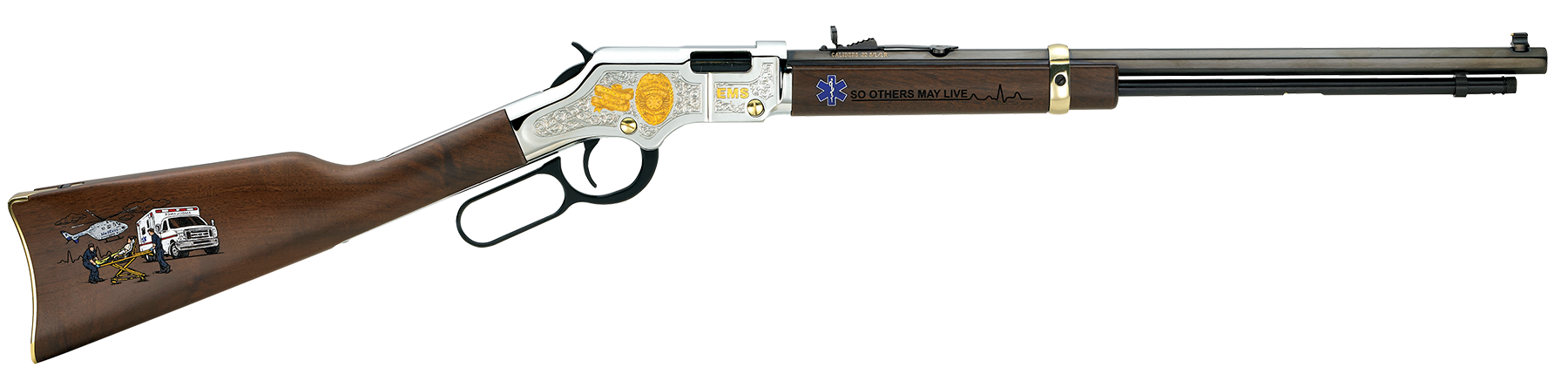 Henry EMS Tribute Edition .22 S/l/lr Lever Action Brown - H004EMS
