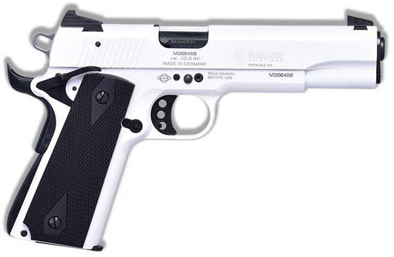 Blue Line Global Mauser 1911 22Lr 5 White Black Grips 10Rd