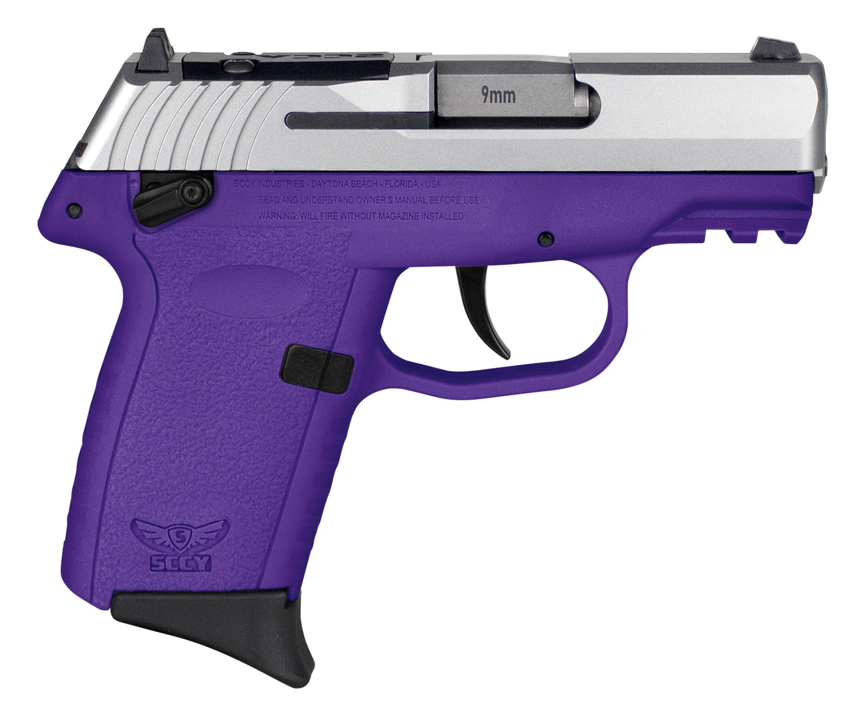 SCCY CPX-1 9mm Pistol 3.1" 10rd SS/Purple - CPX1TTPURDRG3