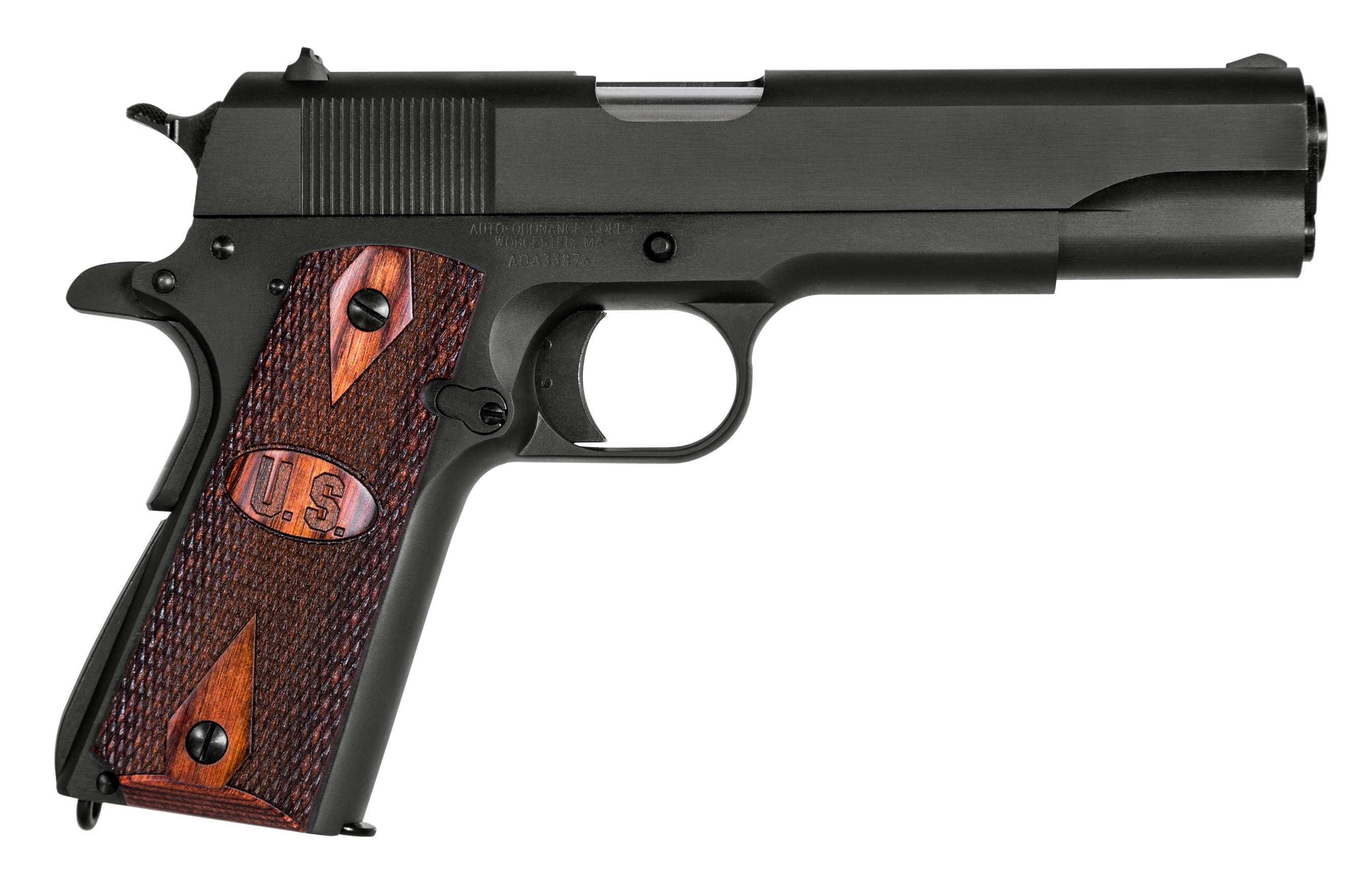 Auto-Ordnance 1911 A1 GI Spec US Logo MA Compliant .45 ACP 5" 7rds 1911BKOWMA