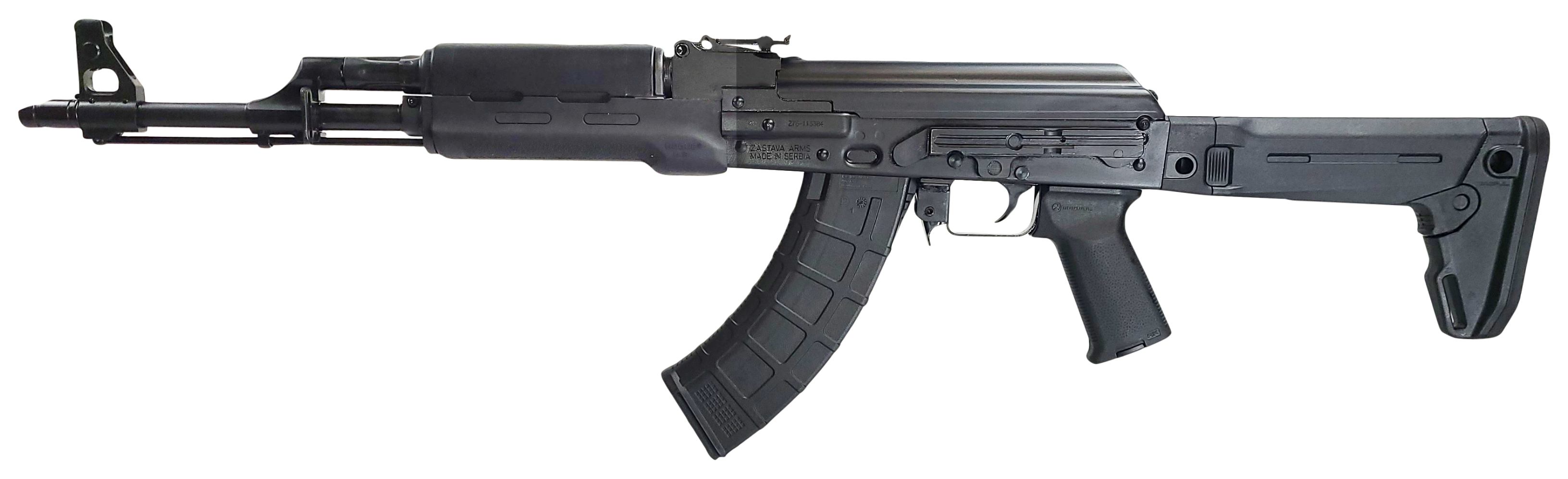Zastava ZPAPM70 7.62x39mm 16.25" Black - ZR7762MPF