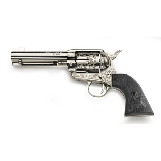 Taylors & Company Outlaw Legacy .45 LC Revolver Nickel Engraved - OG1402
