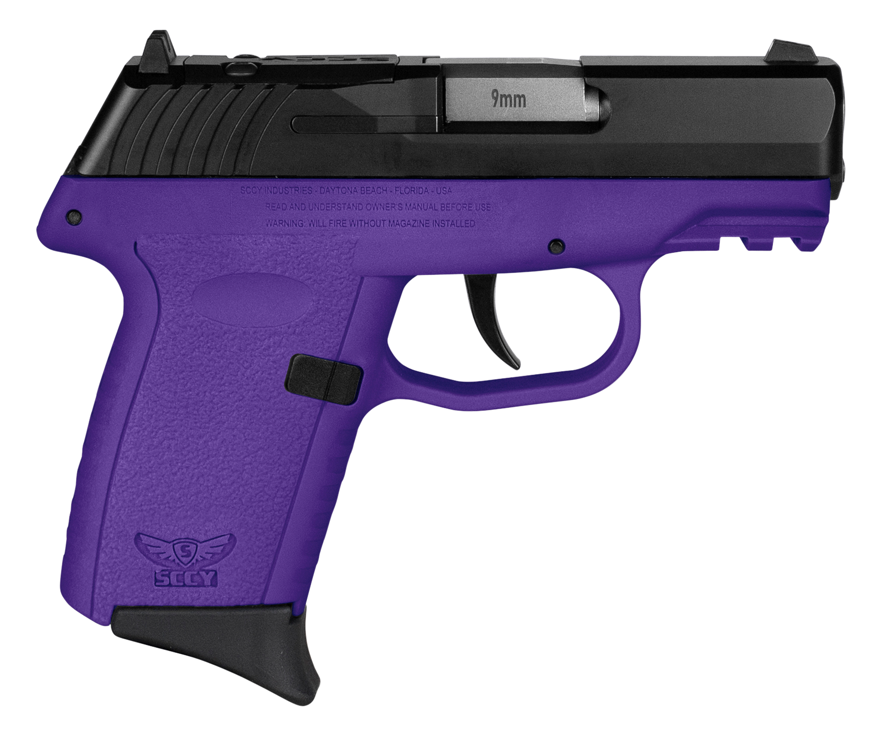 SCCY CPX-2 9mm Pistol 3.1" 10rd Black/Purple - CPX2CBPURDRG3