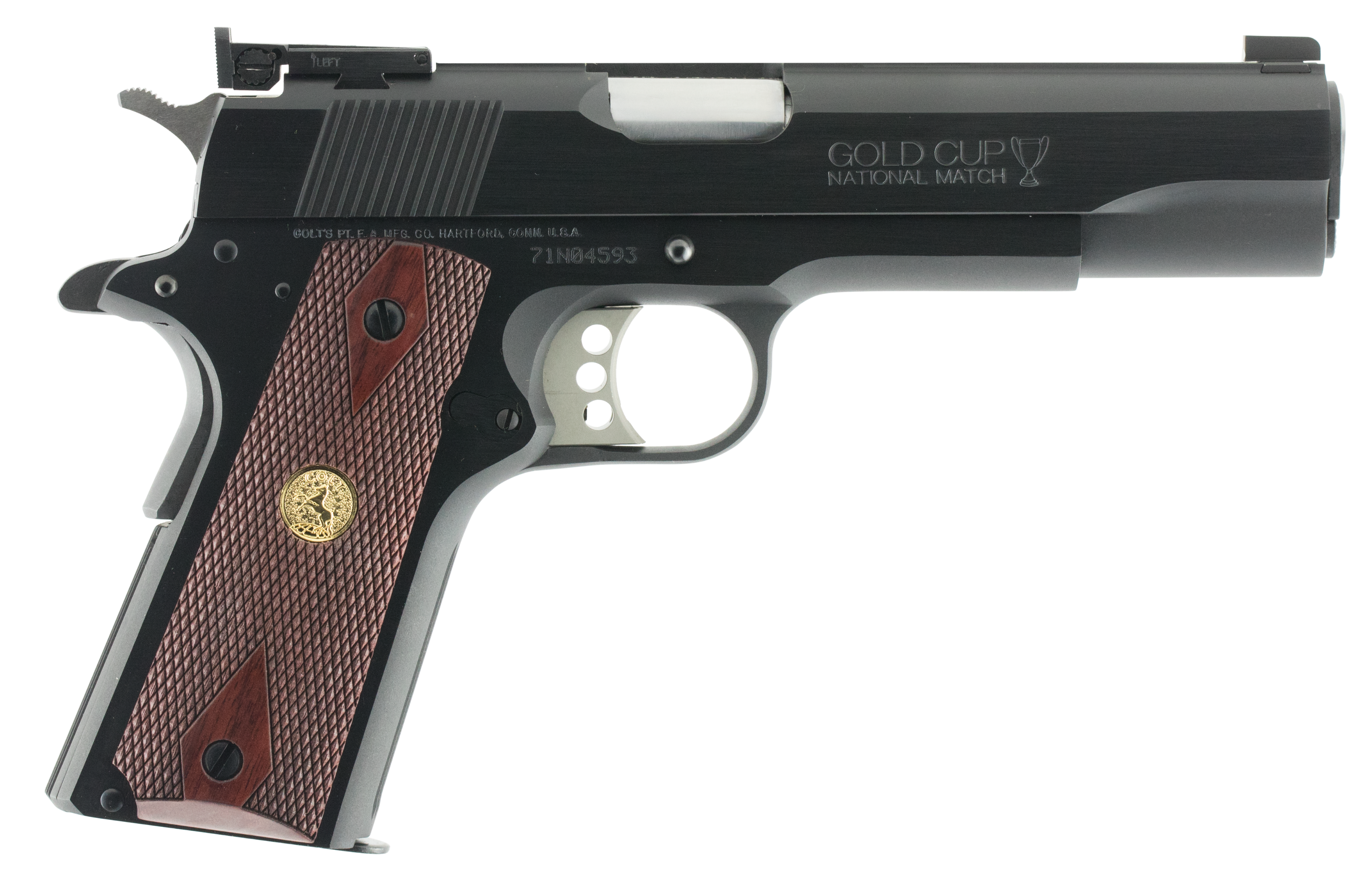 Colt Gold Cup National Match 45 ACP 8+1 Rd Semi Auto Hammer Fired Blue