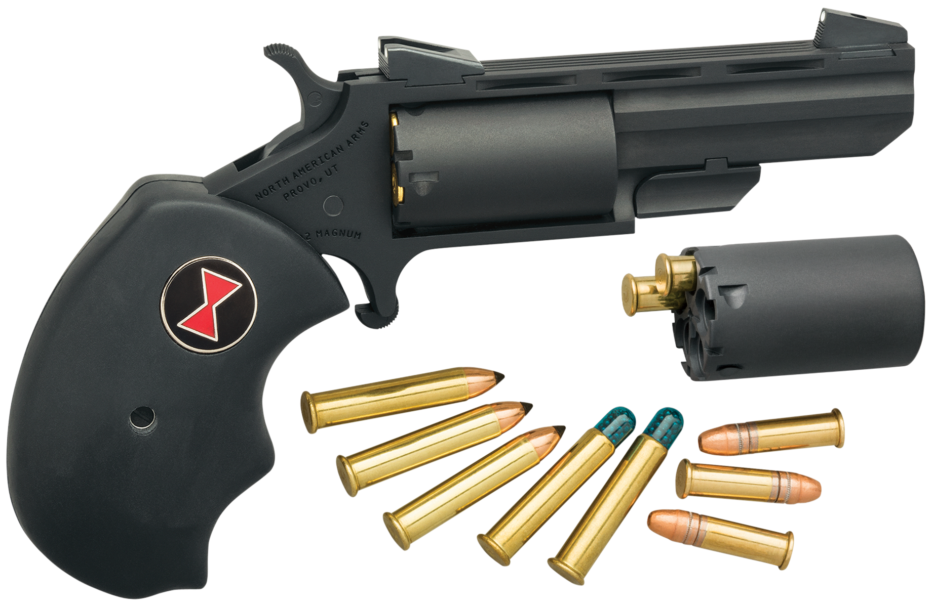 North American Arms Black Widow .22LR Revolver 2" Barrel Fixed Sights