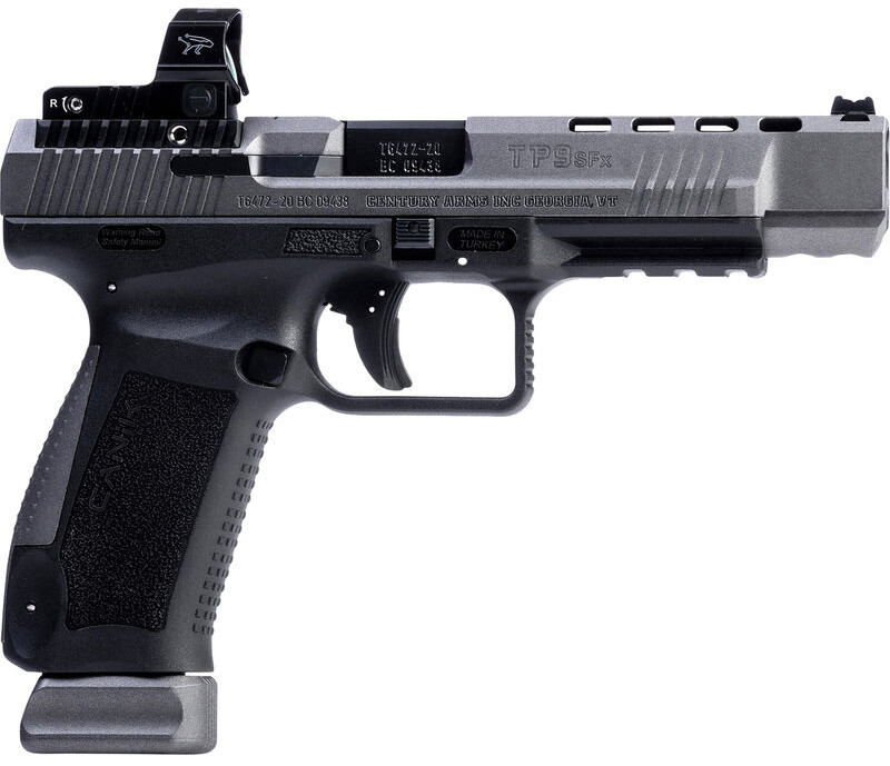 CANIK TP9SFx 9mm Pistol 5.2" Barrel 3 Dot Sights Tungsten - HG7166GN