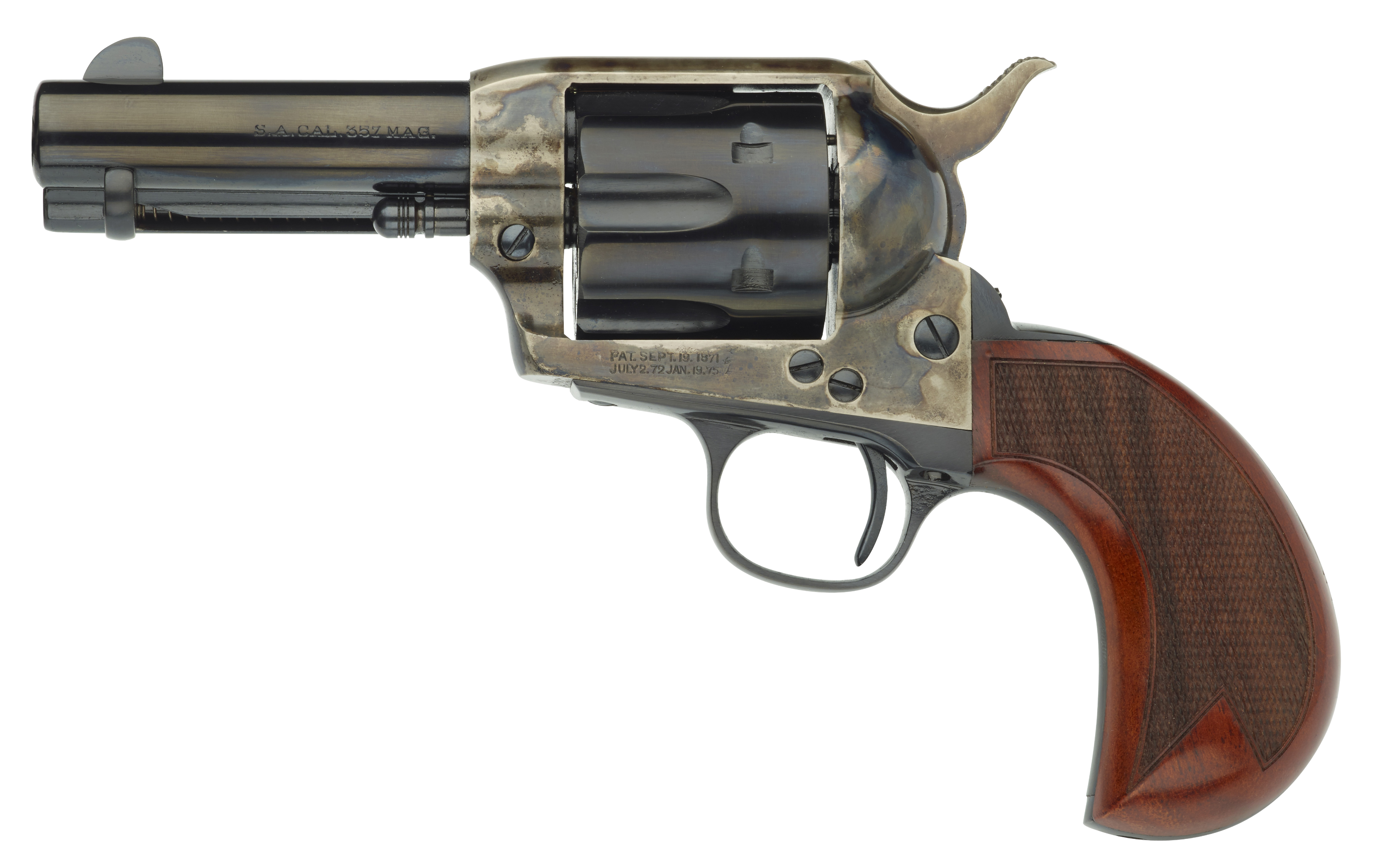 Taylors & Co 1873 Birdshead Cattleman Checkered 3.5" .357 Mag Revolver