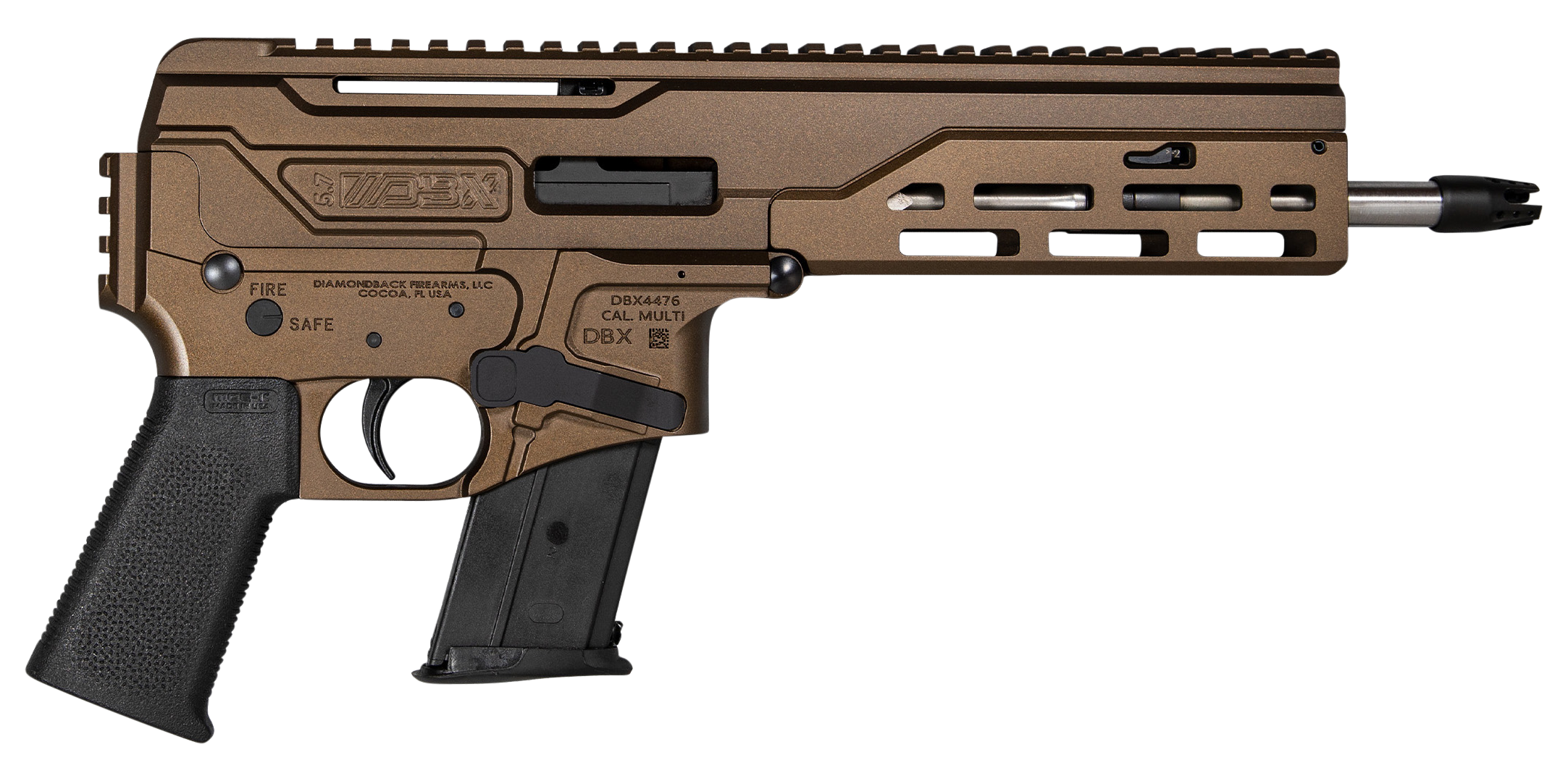 Diamondback DBX57 5.7x28mm Semi-Auto Tactical Pistol 8" Barrel Midnight Bronze