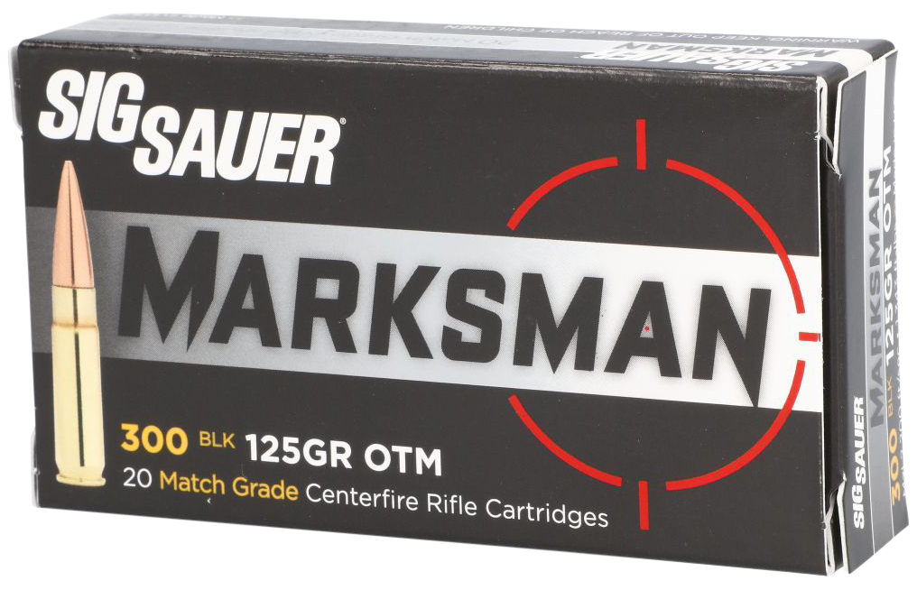 Sig Sauer Marksman Elite Ammunition 300 AAC Blackout 125 Grain Open Tip Match