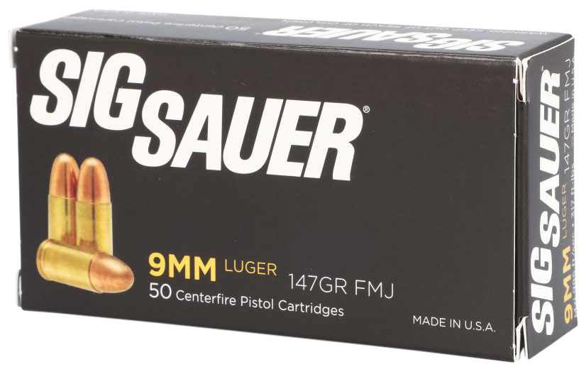 Sig Sauer Elite Performance Ammunition 9mm Luger 147 Grain Full Metal Jacket