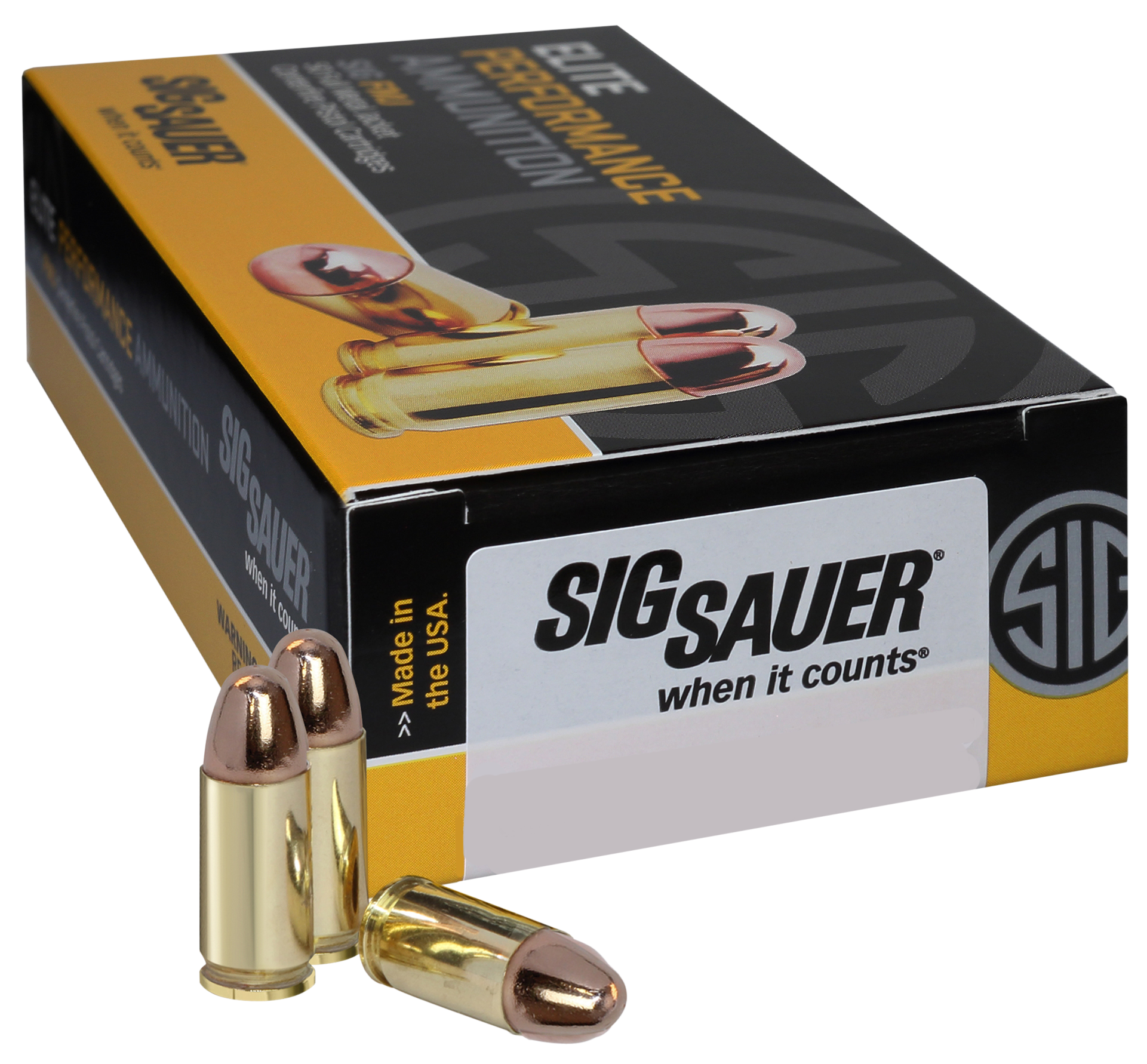 Sig Sauer Elite Performance Ammunition 40 S&W 180 Grain Full Metal Jacket