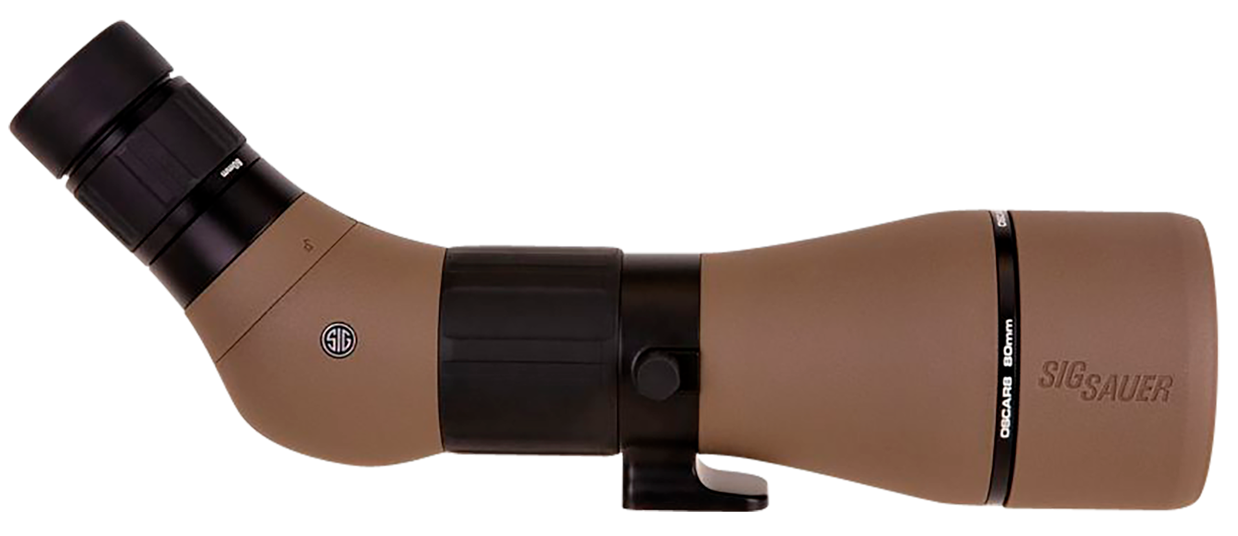 Sig Sauer 27-55x80 OSCAR8 Spotting Scope Flat Dark Earth, Angled Body