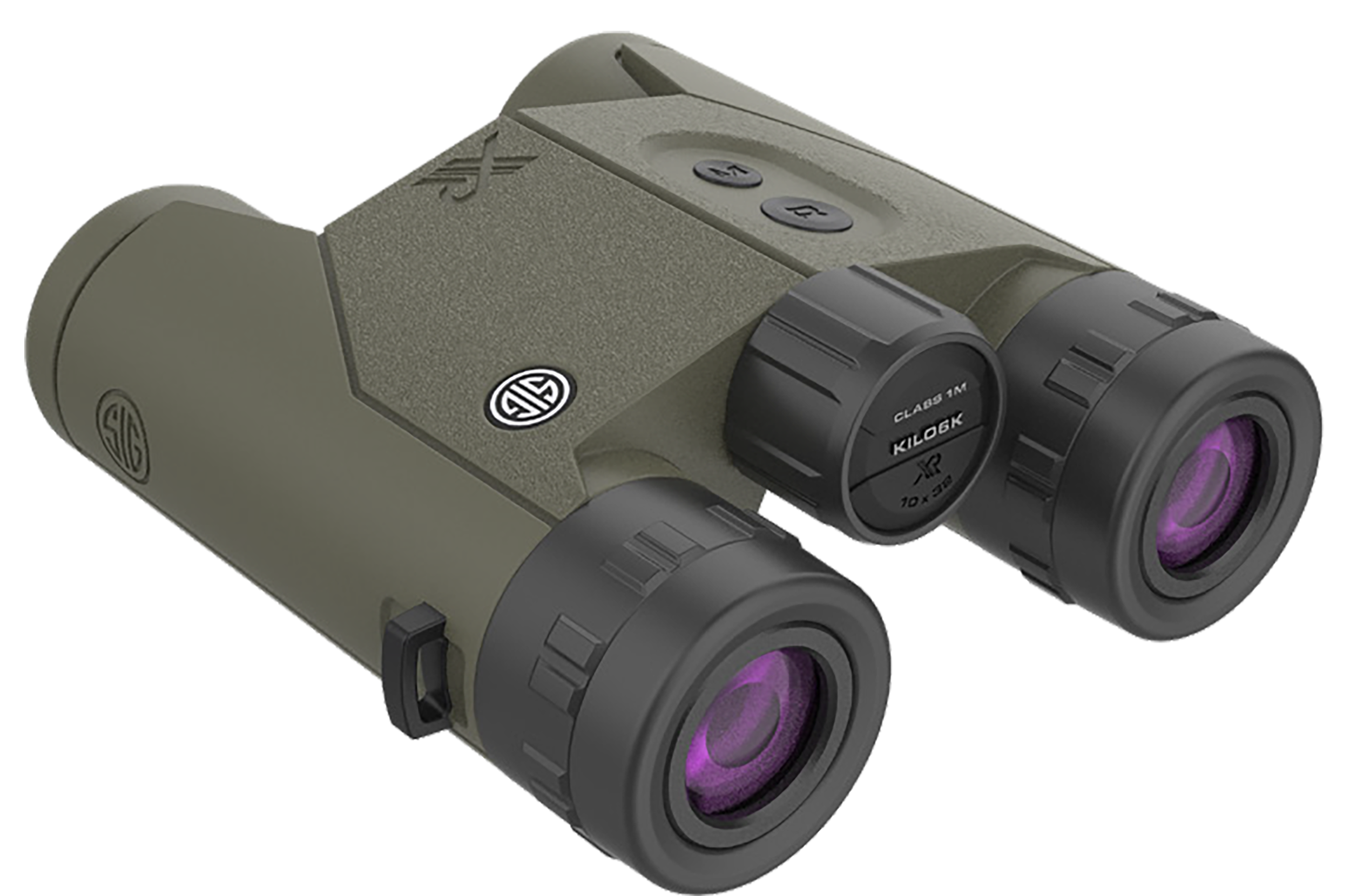 Sig Sauer Electro-Optics SOK6K104 KILO6K HD Binocular Rangefinder OD Green 10x32mm 6000 yds Max Distance Segmented OLED Display