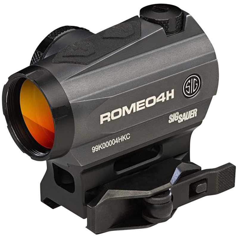 Sig Sauer 1x20 ROMEO4H Red Dot Sight Graphite, 1 MOA Dot Ballistic CirclePlex (Red), 0.5 MOA Adj