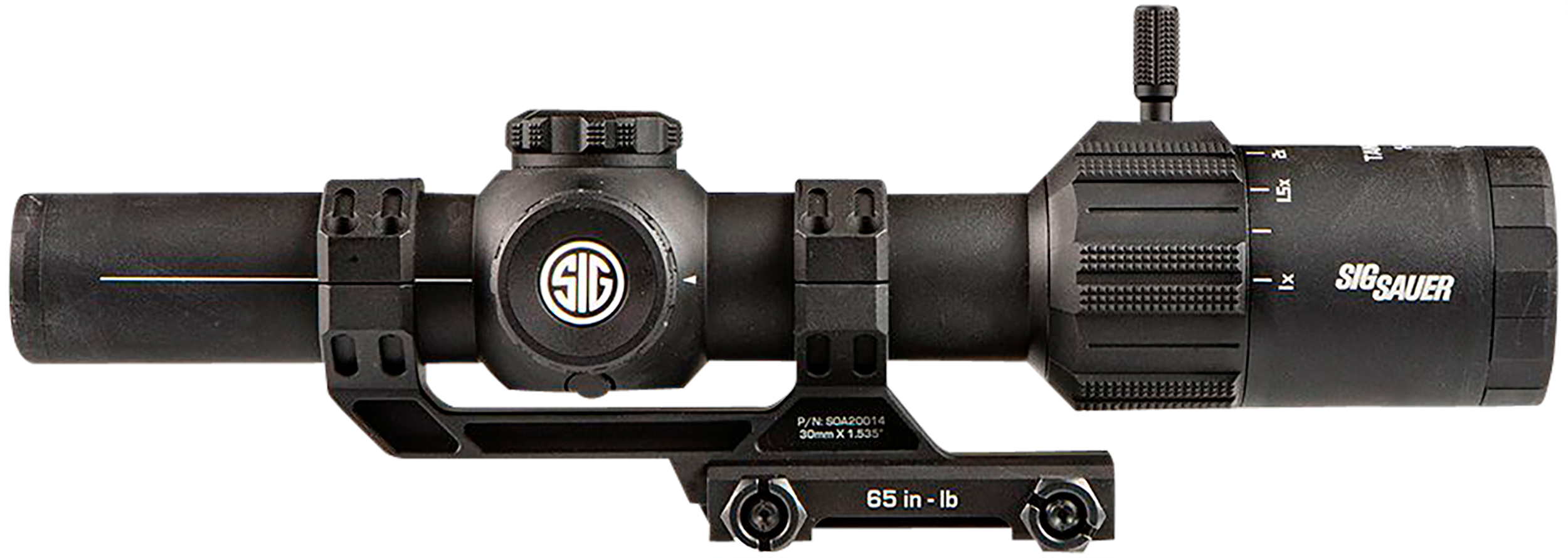 Sig Sauer Electro-Optics SOT61000 Tango-MSR LPVO Black 1-6x 24mm 30mm Tube Illuminated Red MSR BDC6 Reticle Features Throw Lever & ALPHA-MSR Mount
