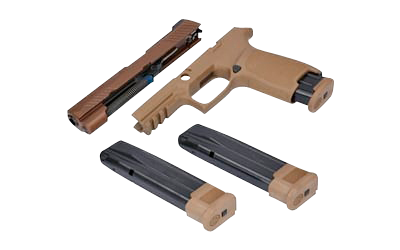 Sig Sauer P320-M17 9mm Luger Caliber X-Change Kit Coyote Brown, 17rd/21rd Magazines
