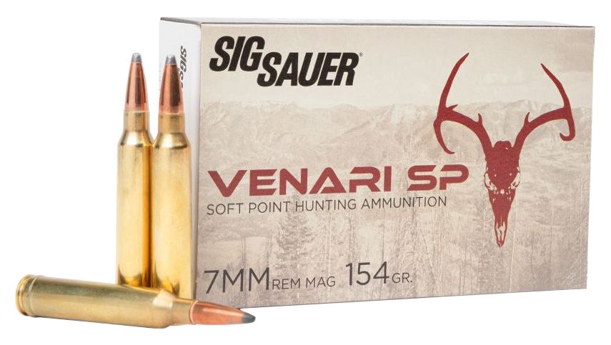 Sig Sauer V7MMSP154-20 Venari7mm Rem Mag 154 gr 3045 fps Soft Point (SP) 20 Bx/10 Cs