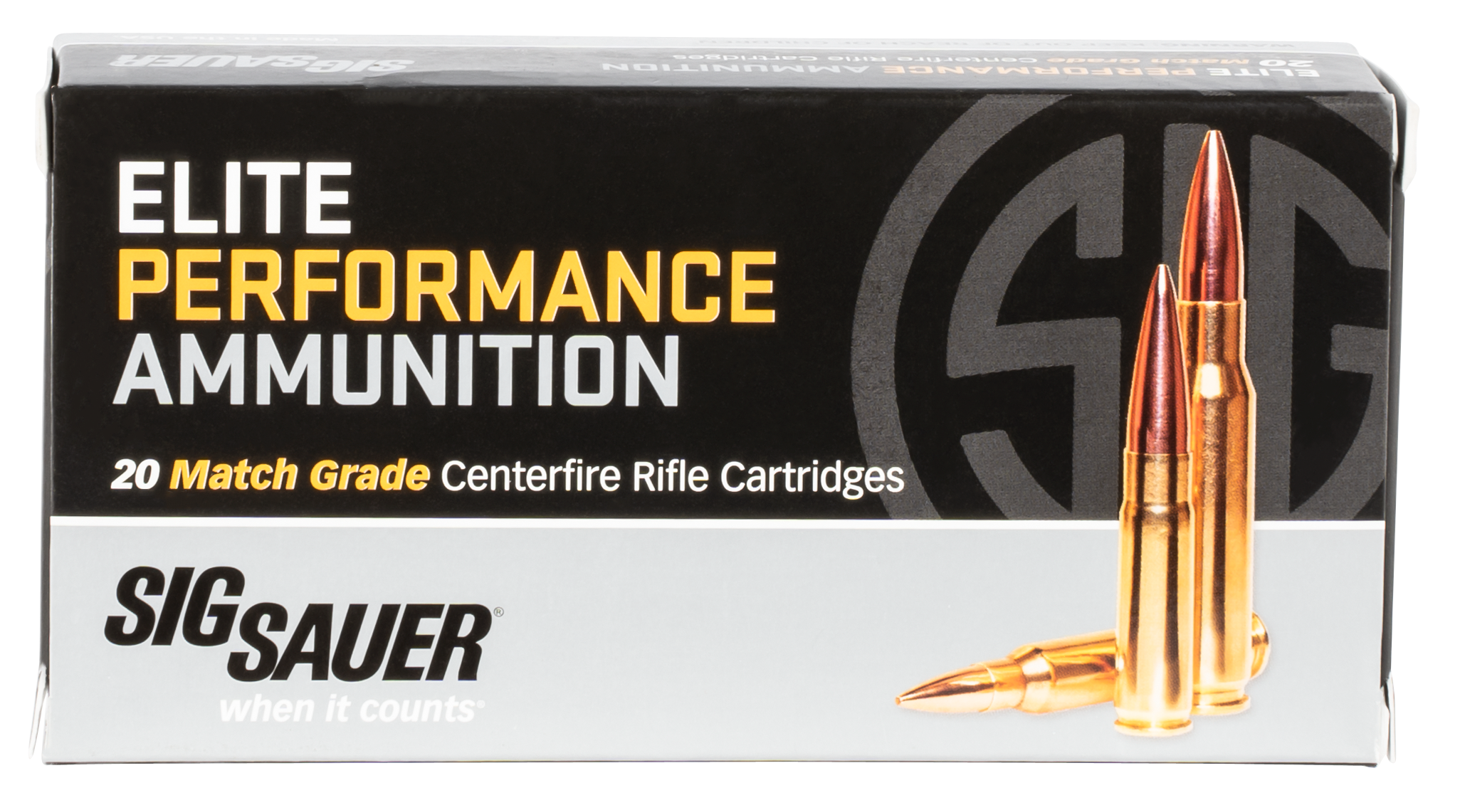 Sig Sauer E308M220 Marksman Elite308 Win 175 gr 2600 fps Open Tip Match (OTM) 20 Bx/10 Cs
