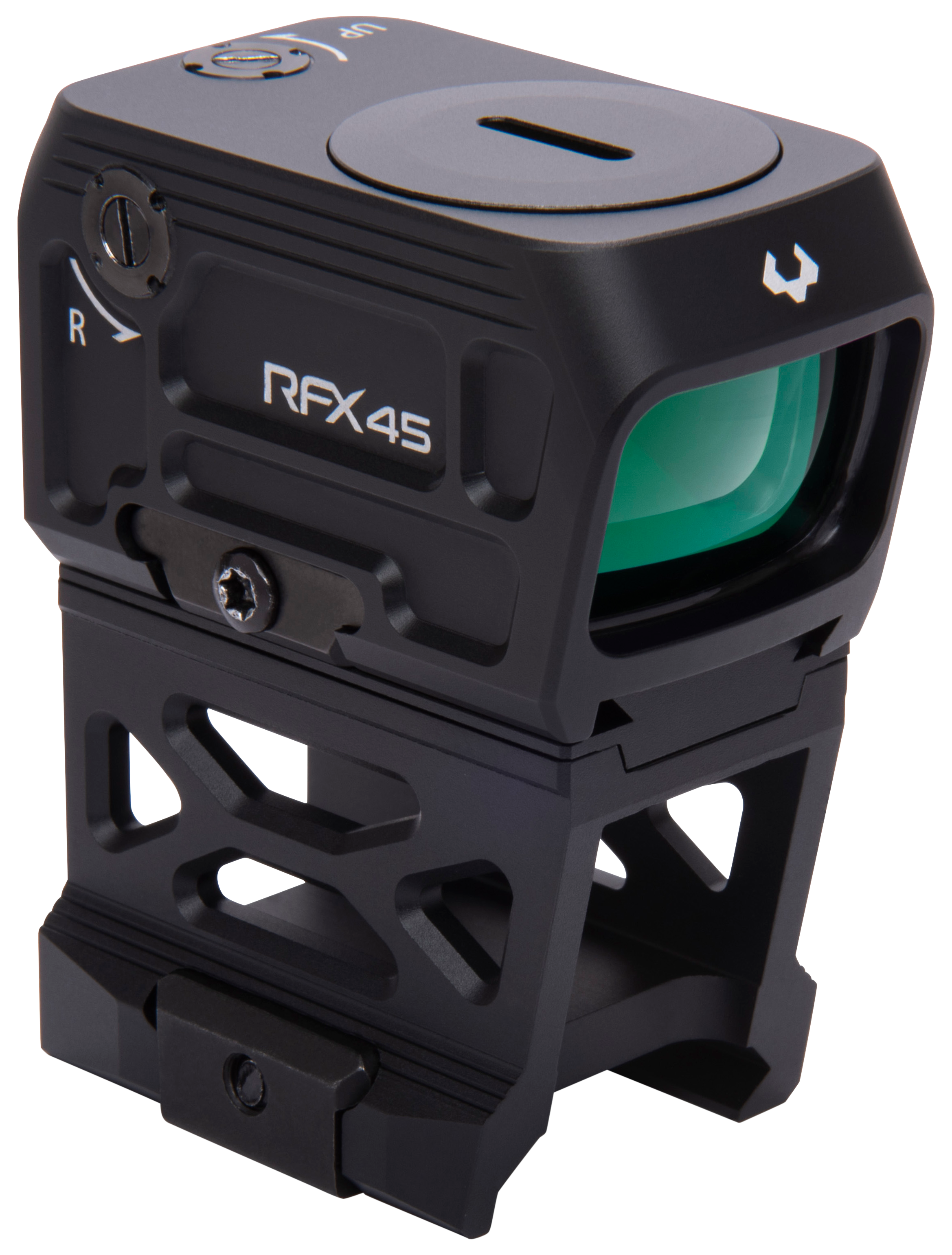 Viridian 9810052 RFX45 Pro Black | 24 x 15.5mm 5 MOA Green Dot Reticle