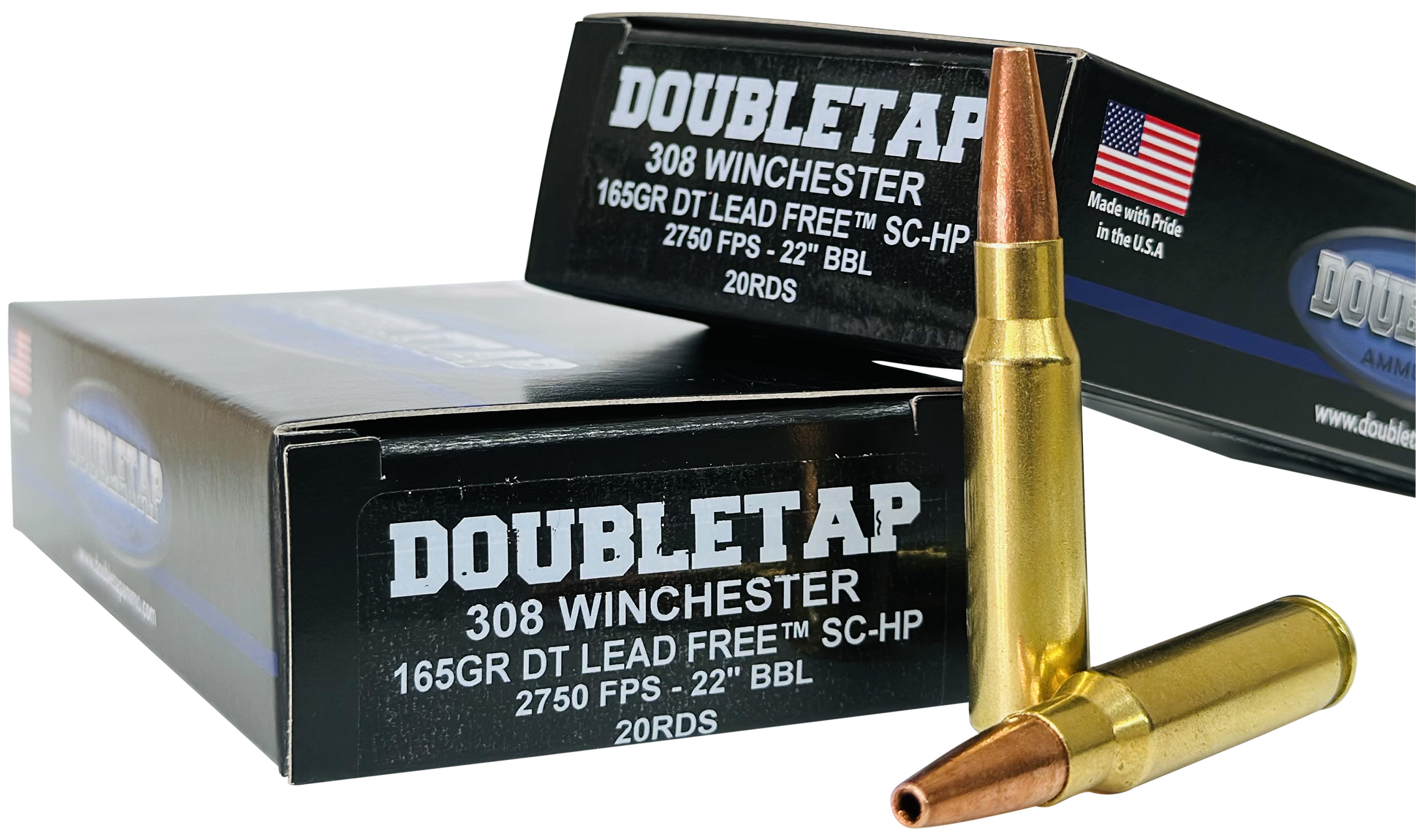 Doubletap Ammunition Dtap 308w165x 308 165 Lead Free 20/25
