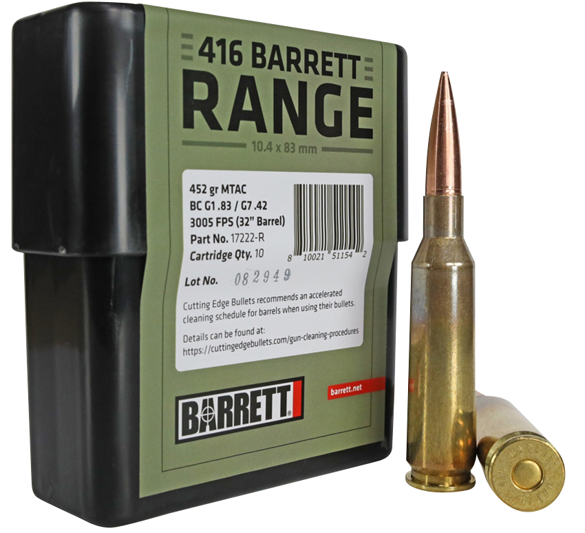Barrett Barr 17222-r 416 Barret Range 450gr Mtac 10rds