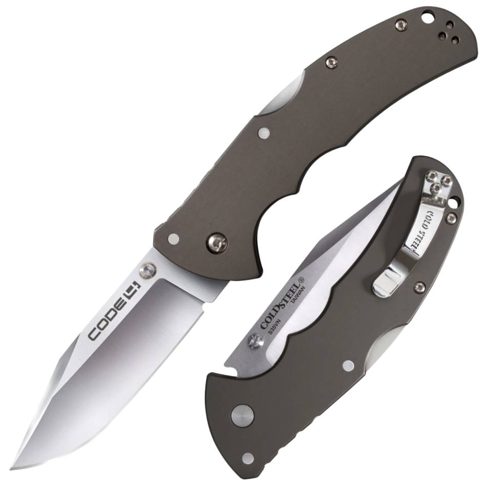 Cold Steel Code 4 Cold Cs-58pc Code 4 Clip Point S35vn