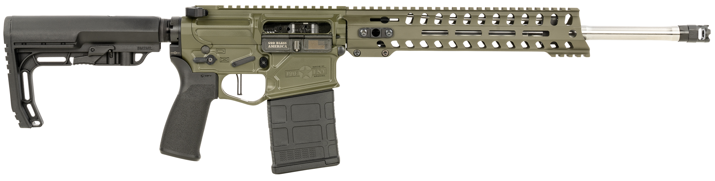 Patriot Ordnance Factory Rogue Pof 01941 Rogue Rfle Di 16 11m Rail 308 Od