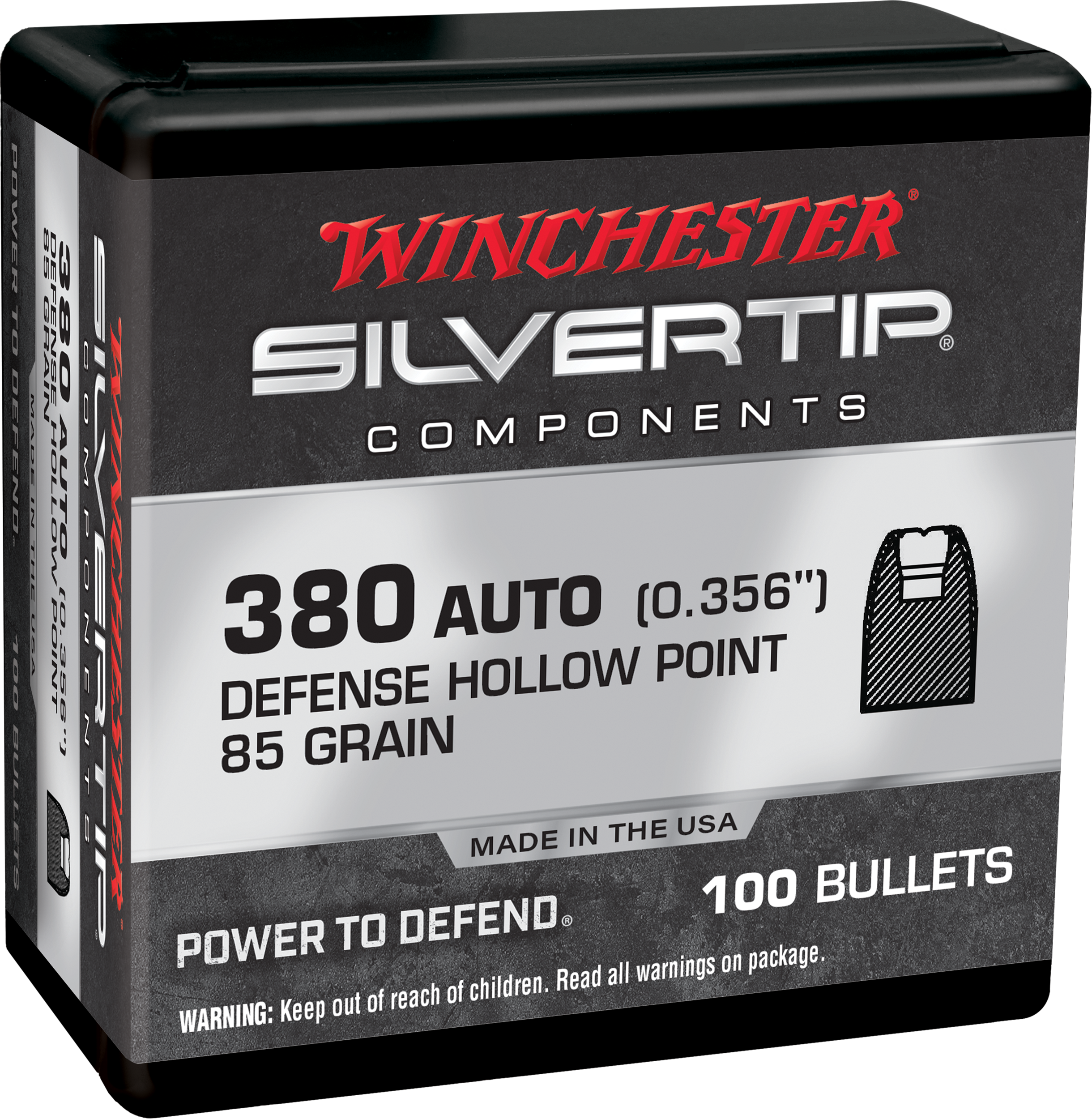 Winchester Ammo Silvertip Win Wb380st85x 380 Auto 85 Sthp Pltd 100/10