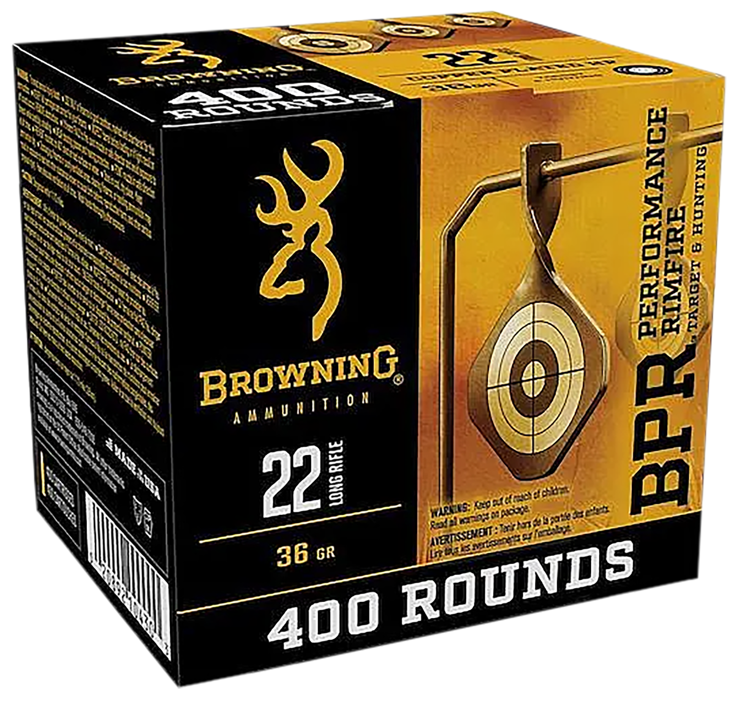 Browning Ammo Brna B194122401 22lr Bpr 36gr Pltd Hp 400/4