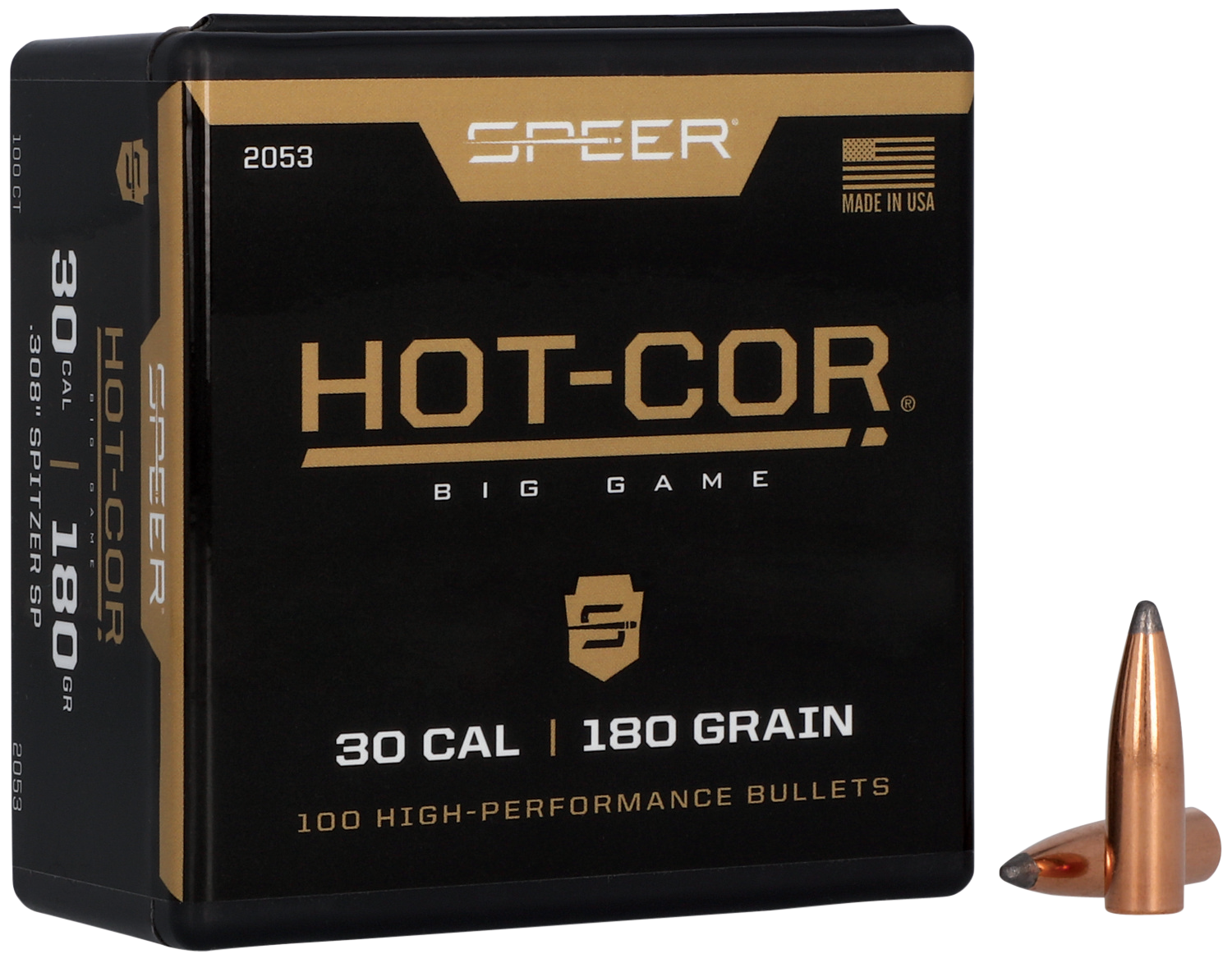 Speer Ammo Hot-cor Speer 2053 Bull .308 180 Sp 100/5