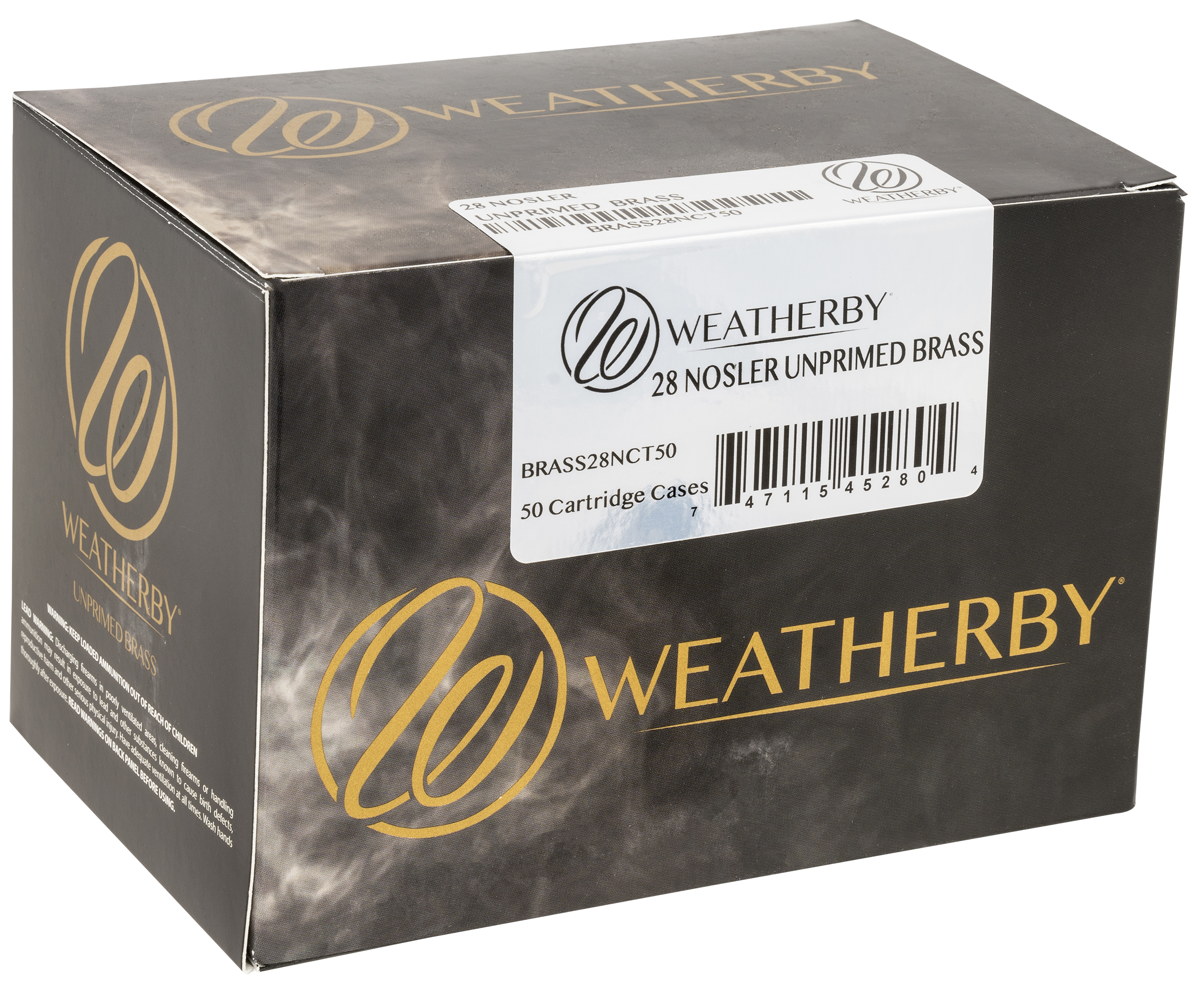 Weatherby Unprimed Cases Wthby Brass28nct50 28 Nosler 50