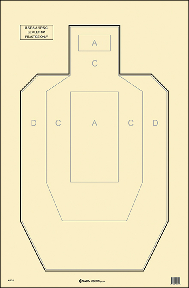 Action Target Inc Competition Action Ipsc-p-100 Ipsc/uspsa Target 100bx