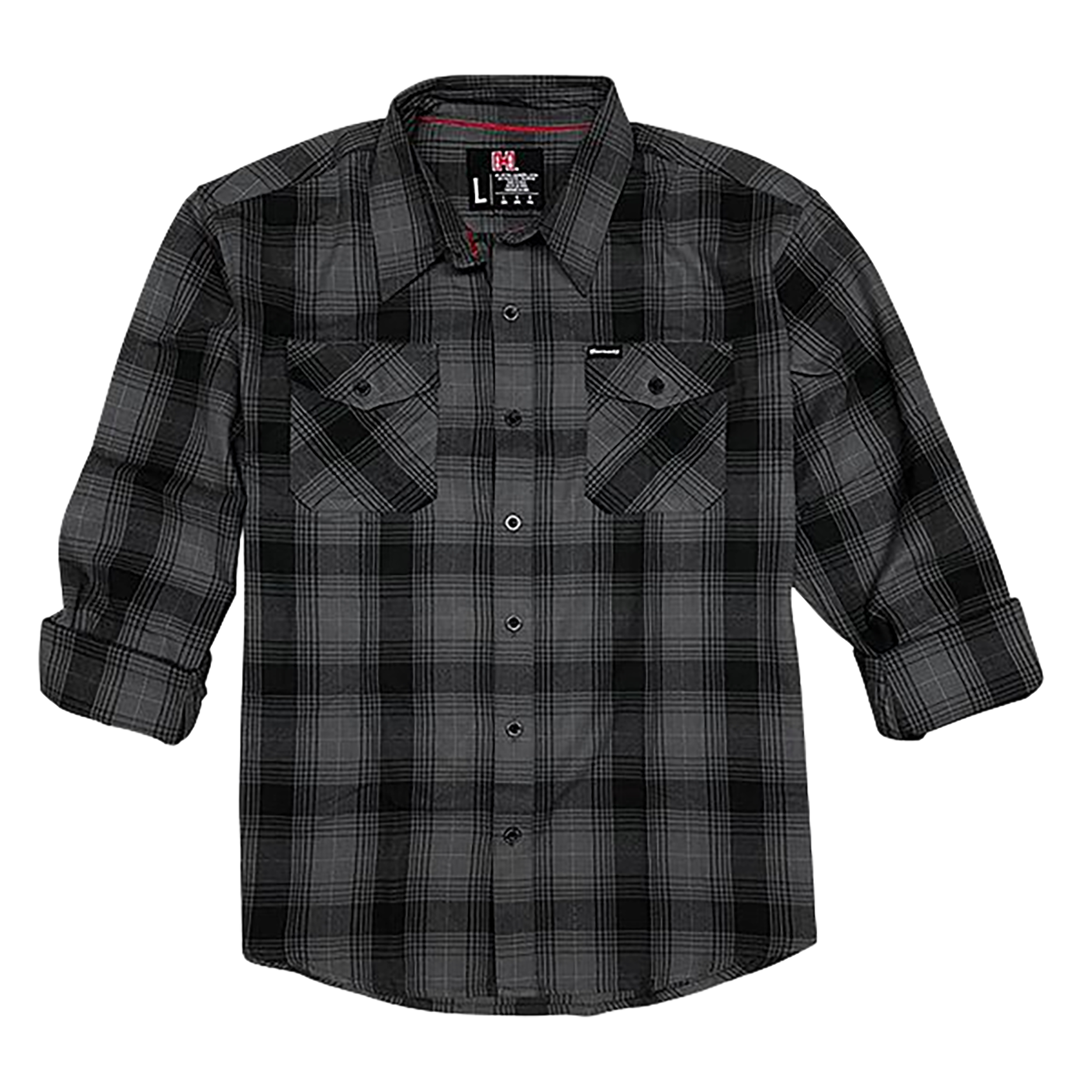 Horizon Design Flannel Shirt Hdesign 32223 Hornady L/s Flannel Lg Grey