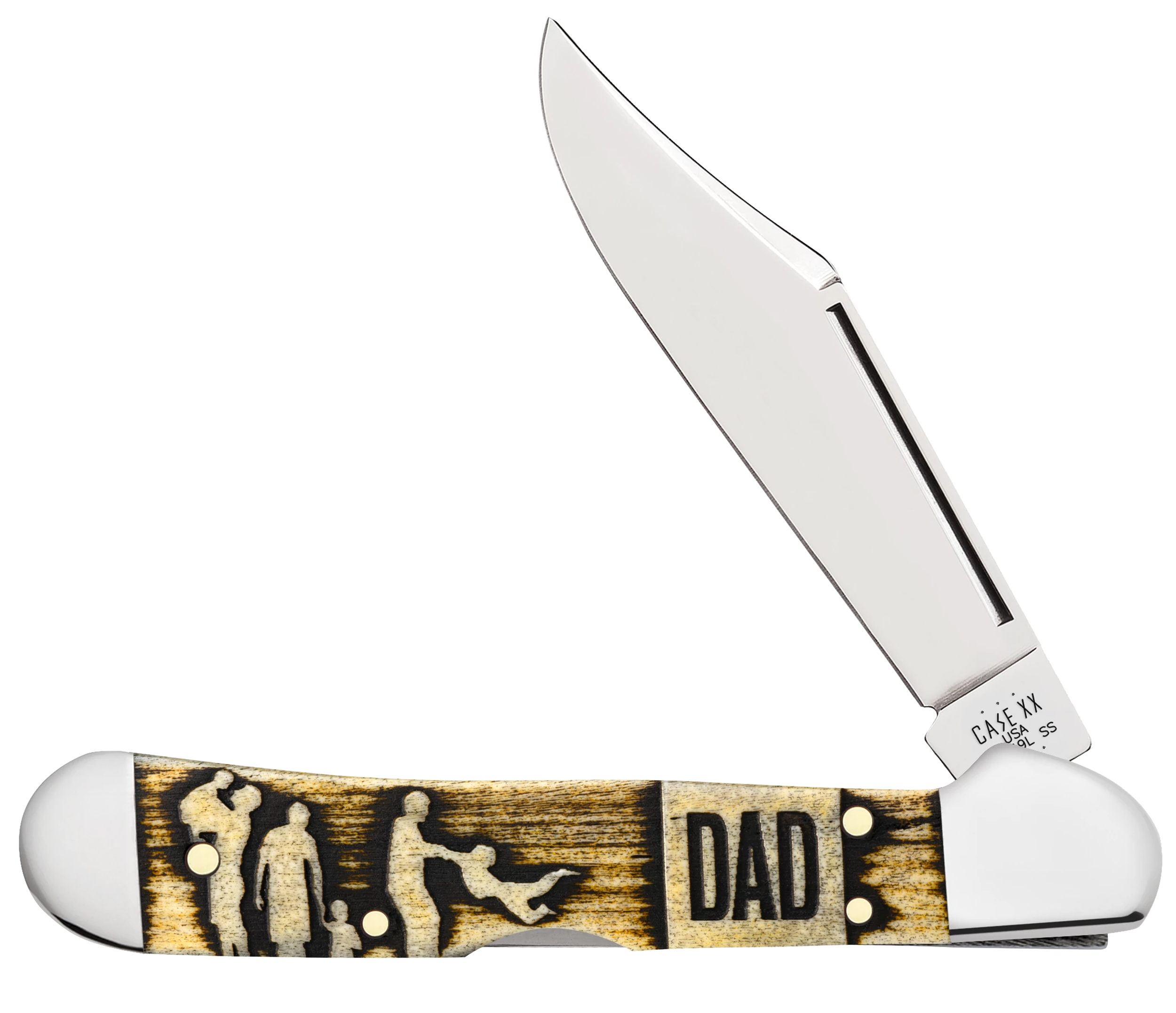 Case Father's Day Case 10629 Fathers Day Sawcut Jig Car Bl Bone(tin)