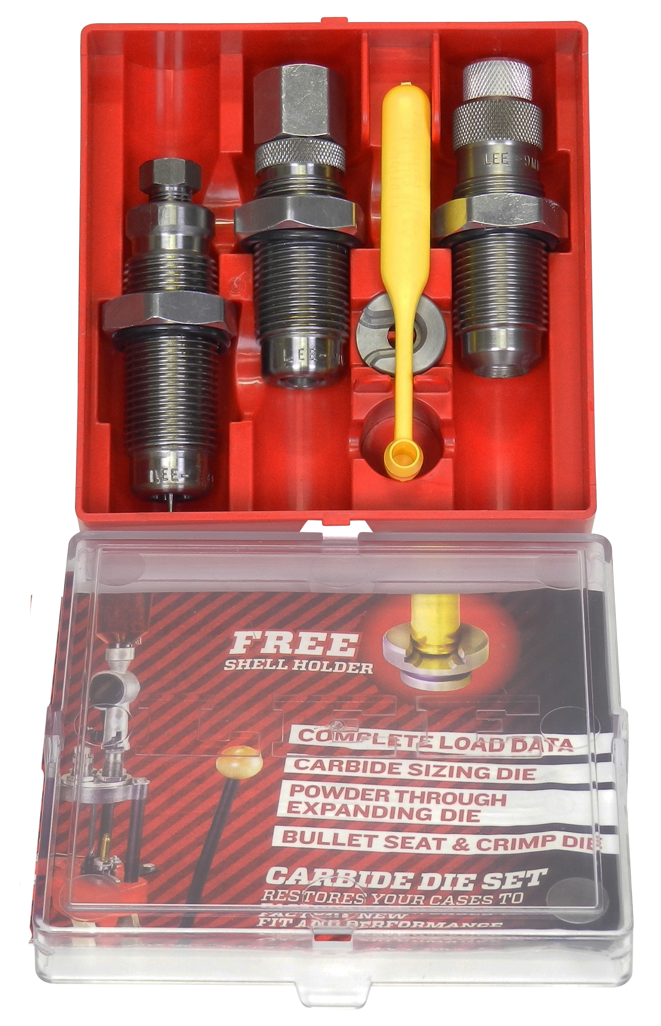 Lee Carbide Lee 90176 3 Die Set 9mm Mak Carbide