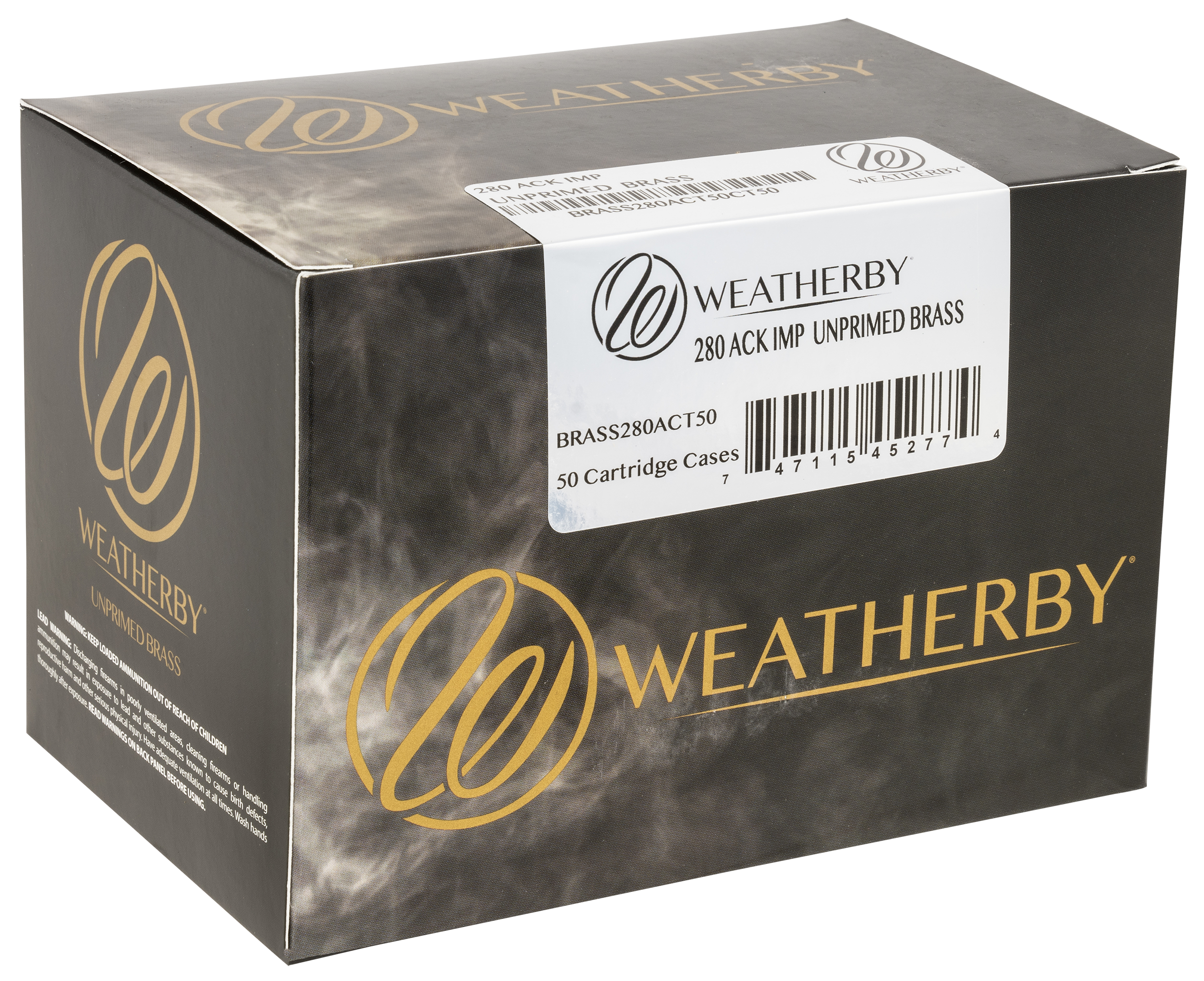Weatherby Unprimed Cases Wthby Brass280act50 280 Ackley 50
