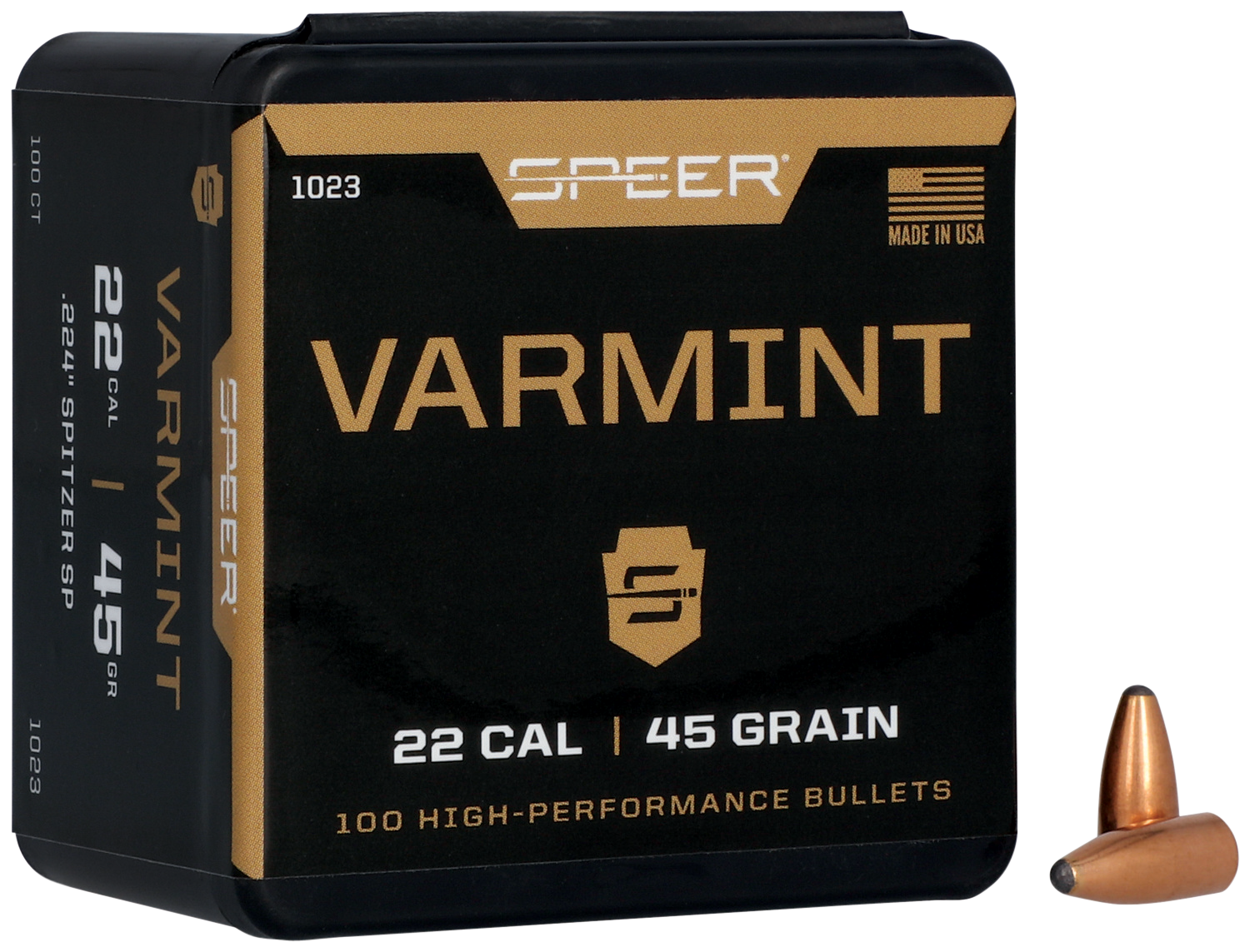 Speer Ammo Varmint Speer 1023 Bull .224 45 Sptzr 100/5
