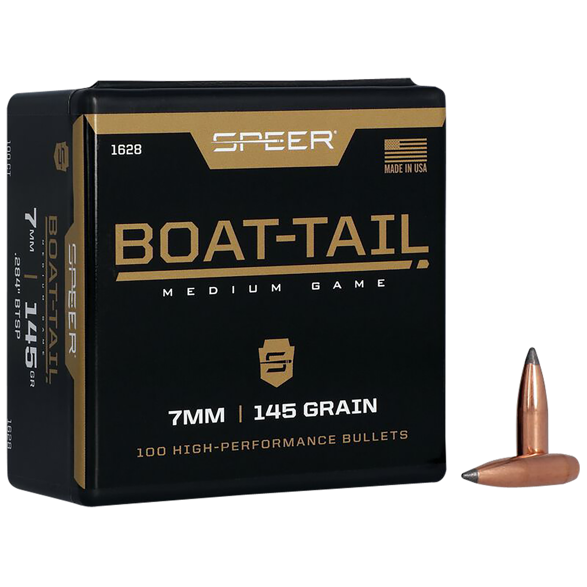 Speer Ammo Boat-tail Speer 1628 Bull .284 145 Sptzr Bt 100/5