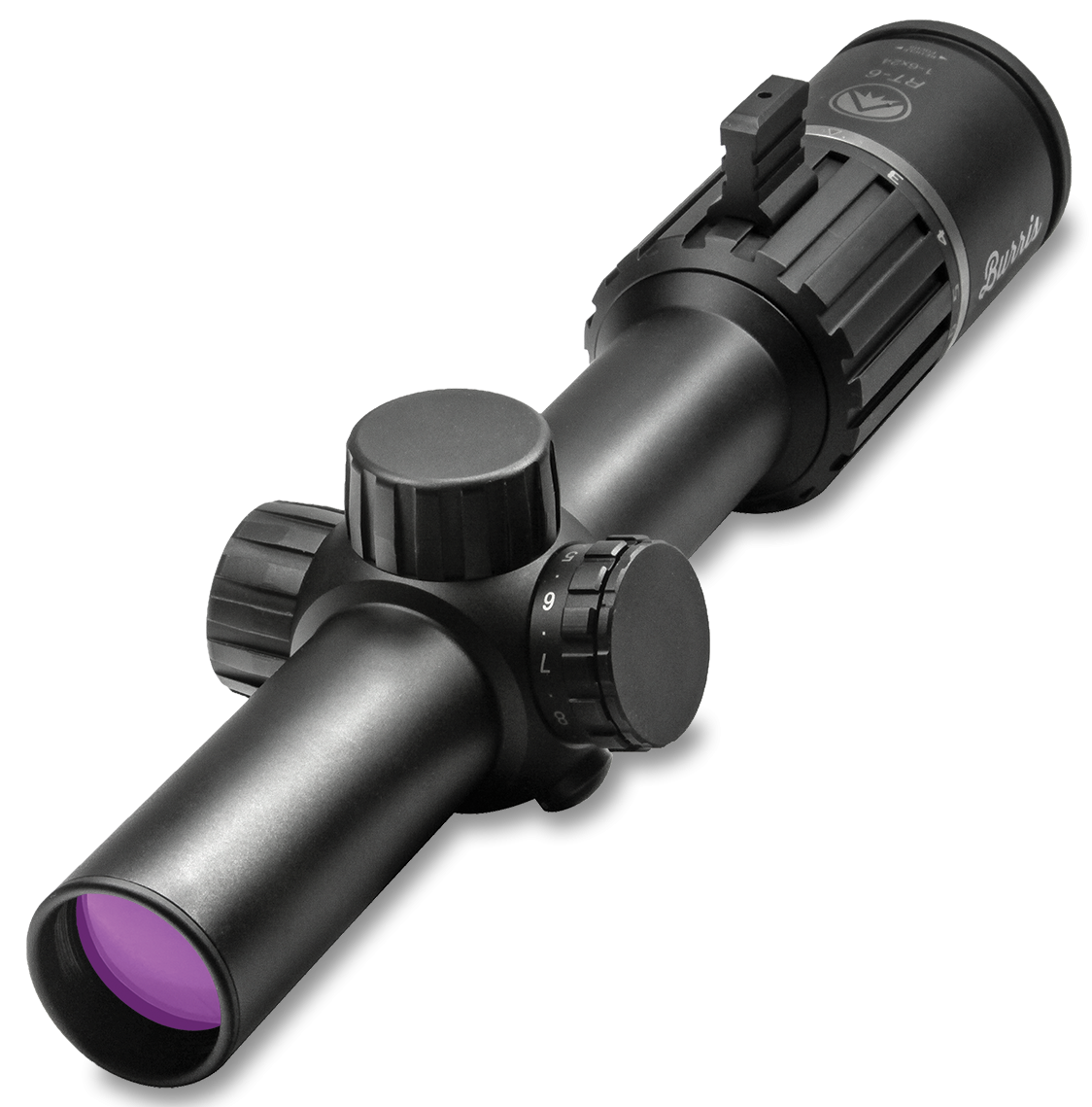 Burris 200472 RT-6 Black Matte 1-6x24mm 30mm Tube Illuminated Ballistic 5X Reticle
