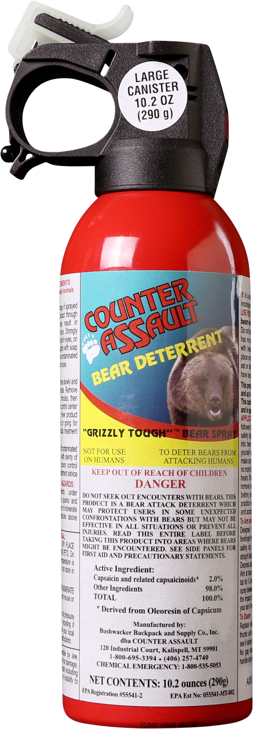 Counter Assault 15067034 Bear SprayCapsaicin Range 32 ft-7 Seconds 10.20 oz