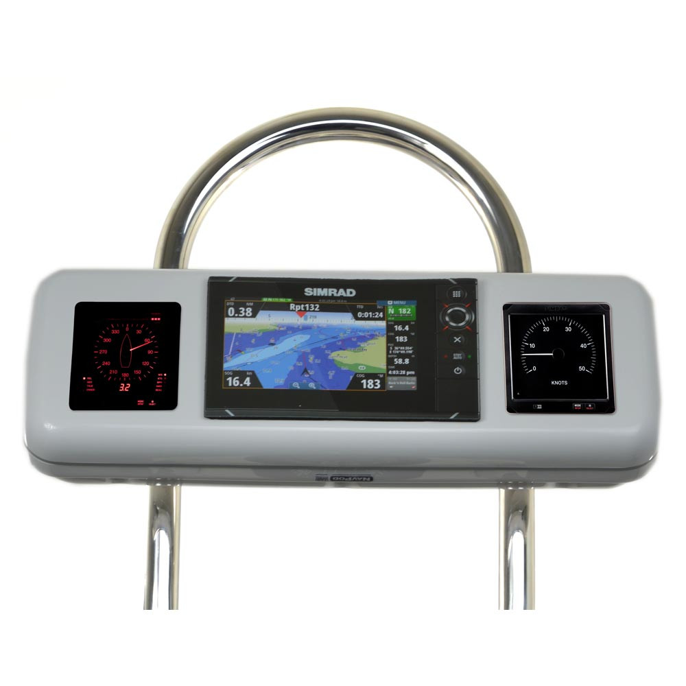 NavPod GP2606 SystemPod Pre-Cut f/Simrad NSS7 evo2 or B&G Zeusü 7 & 2 Instruments f/12" Wide Guard
