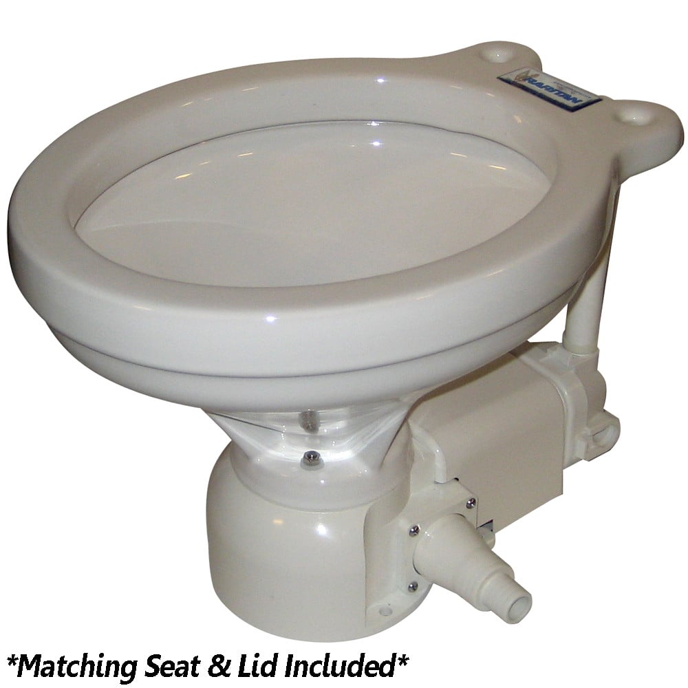 Raritan Sea Era Electric Toilet - Household Style - Integral Pump - Straight & 90™ Discharge - 12v