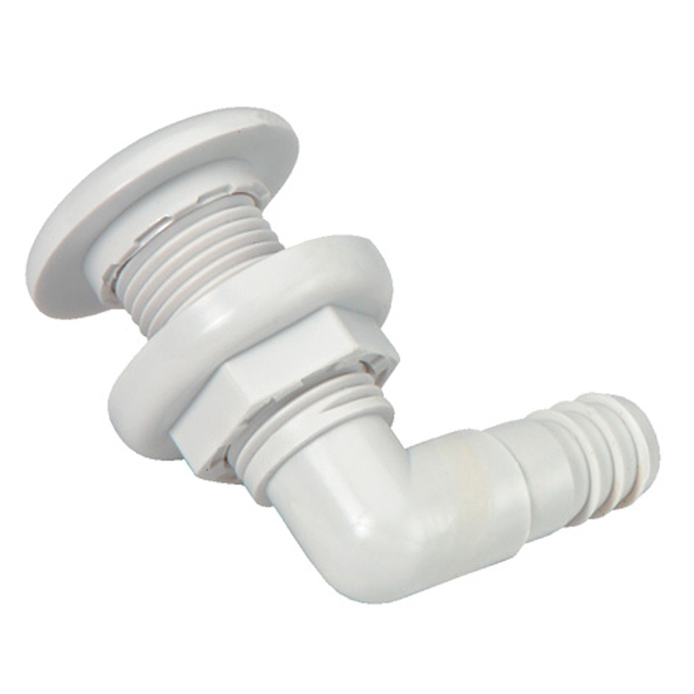 Johnson Pump Thru-Hull Connector - 3/4" - 90™ - White