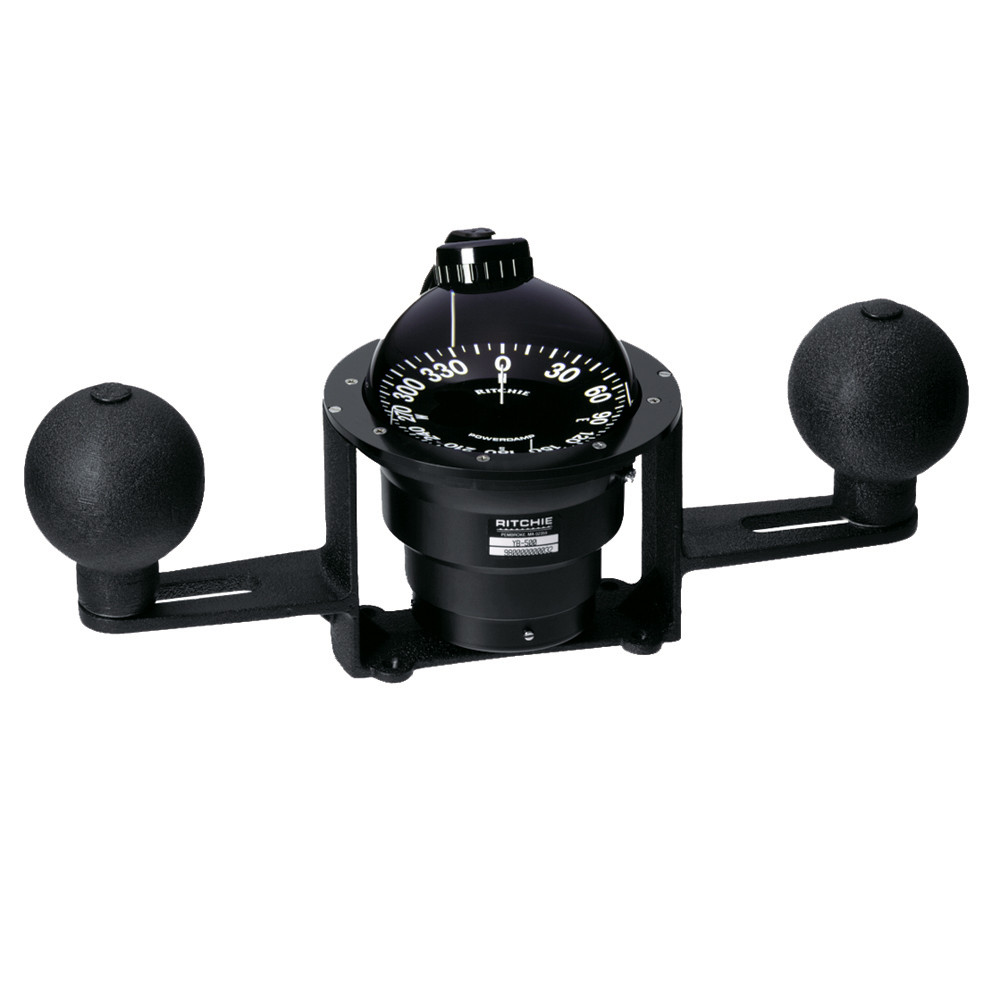 Ritchie YB-600 Globemaster Steel Boat Compass w/5™ Card - 12V - Yoke Mounted - Black